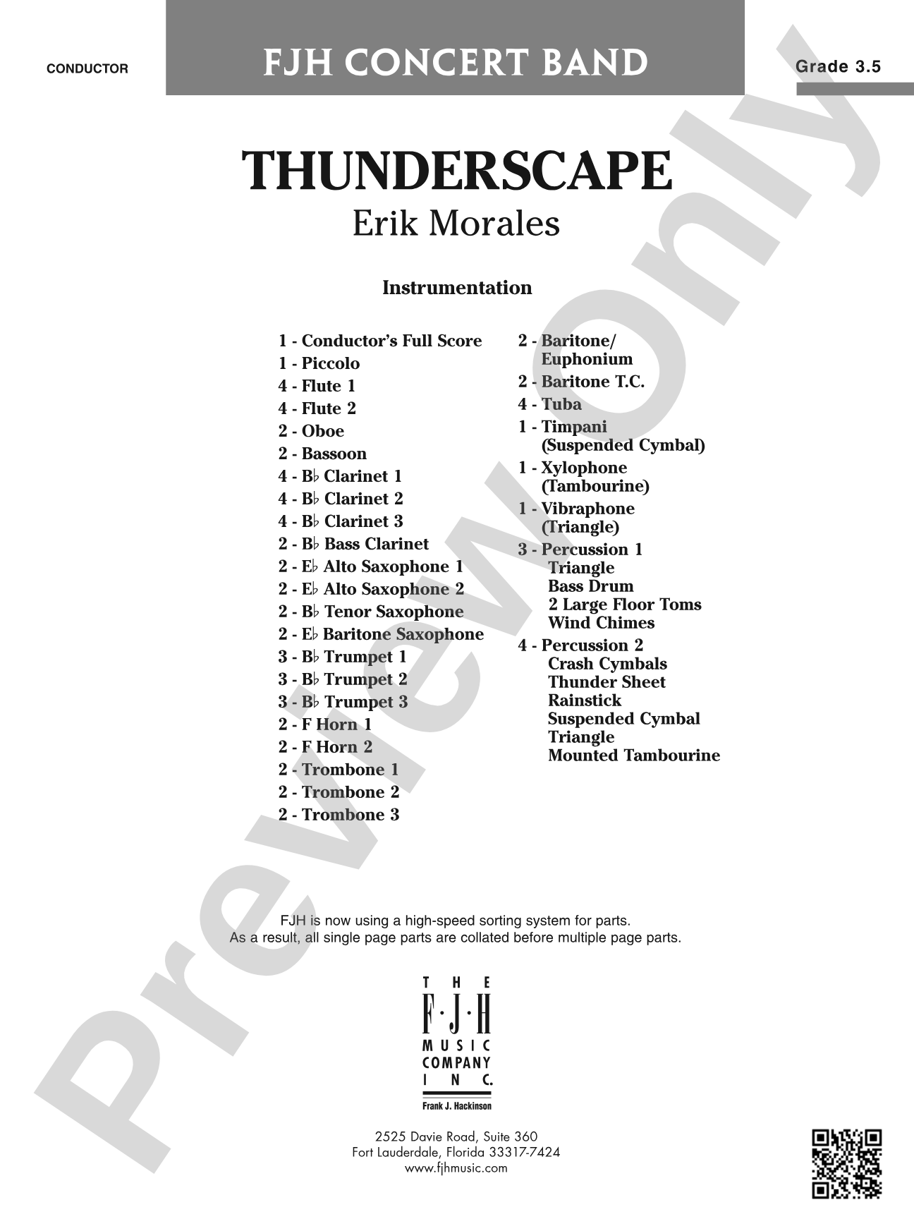 Thunderscape: Concert Band Conductor Score & Parts