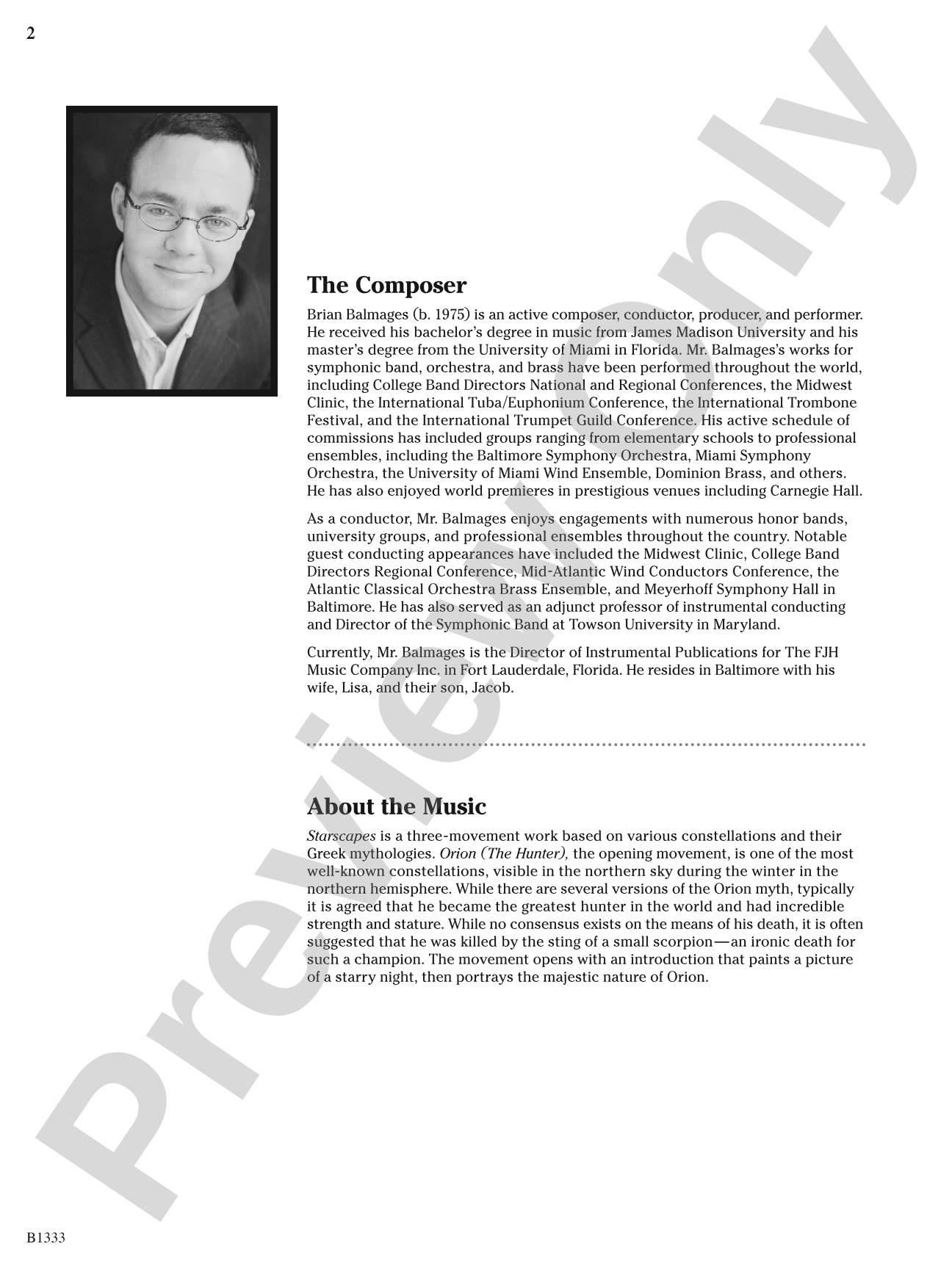 Starscapes: Concert Band Conductor Score & Parts