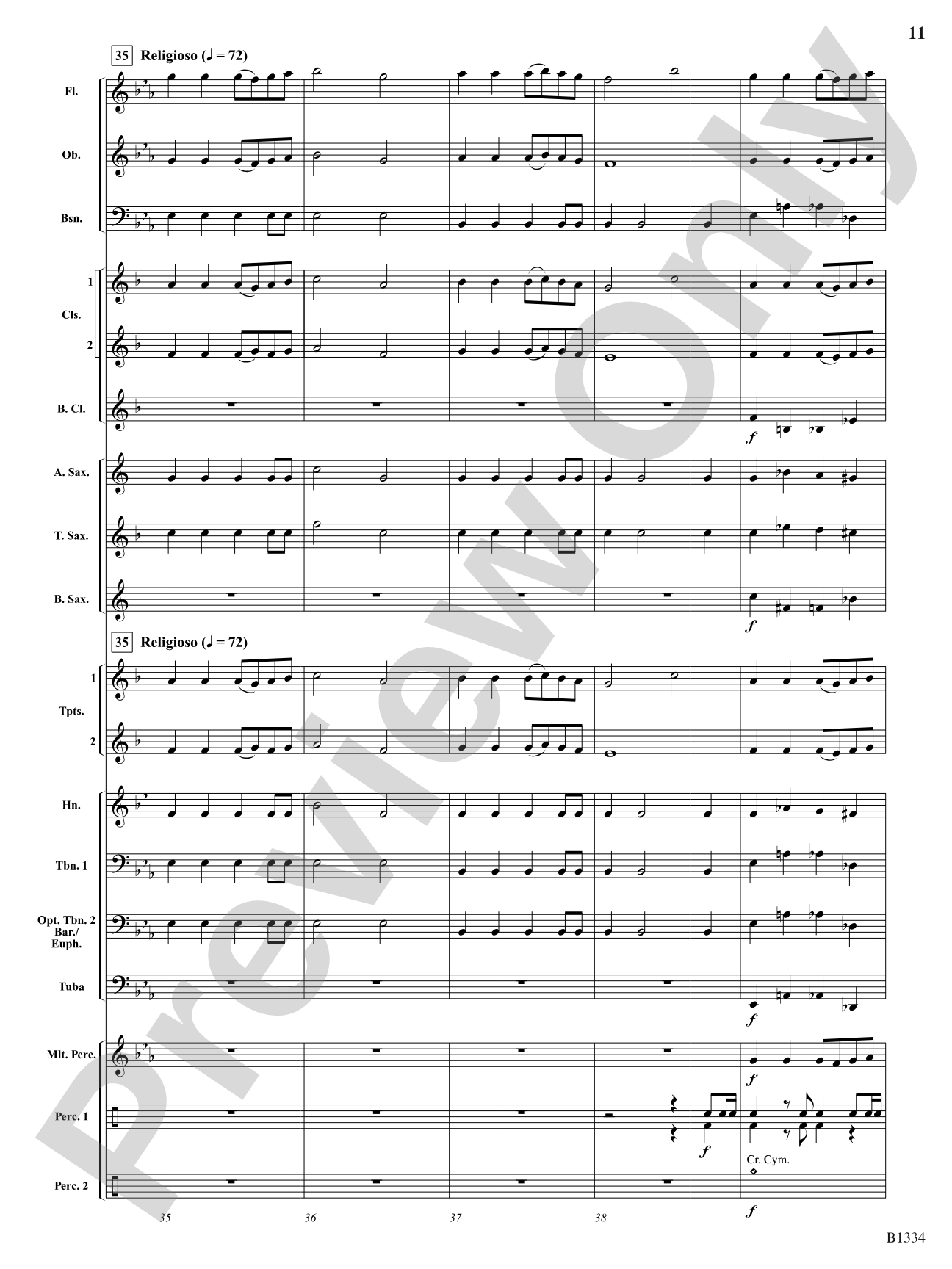 At the River: Concert Band Conductor Score & Parts