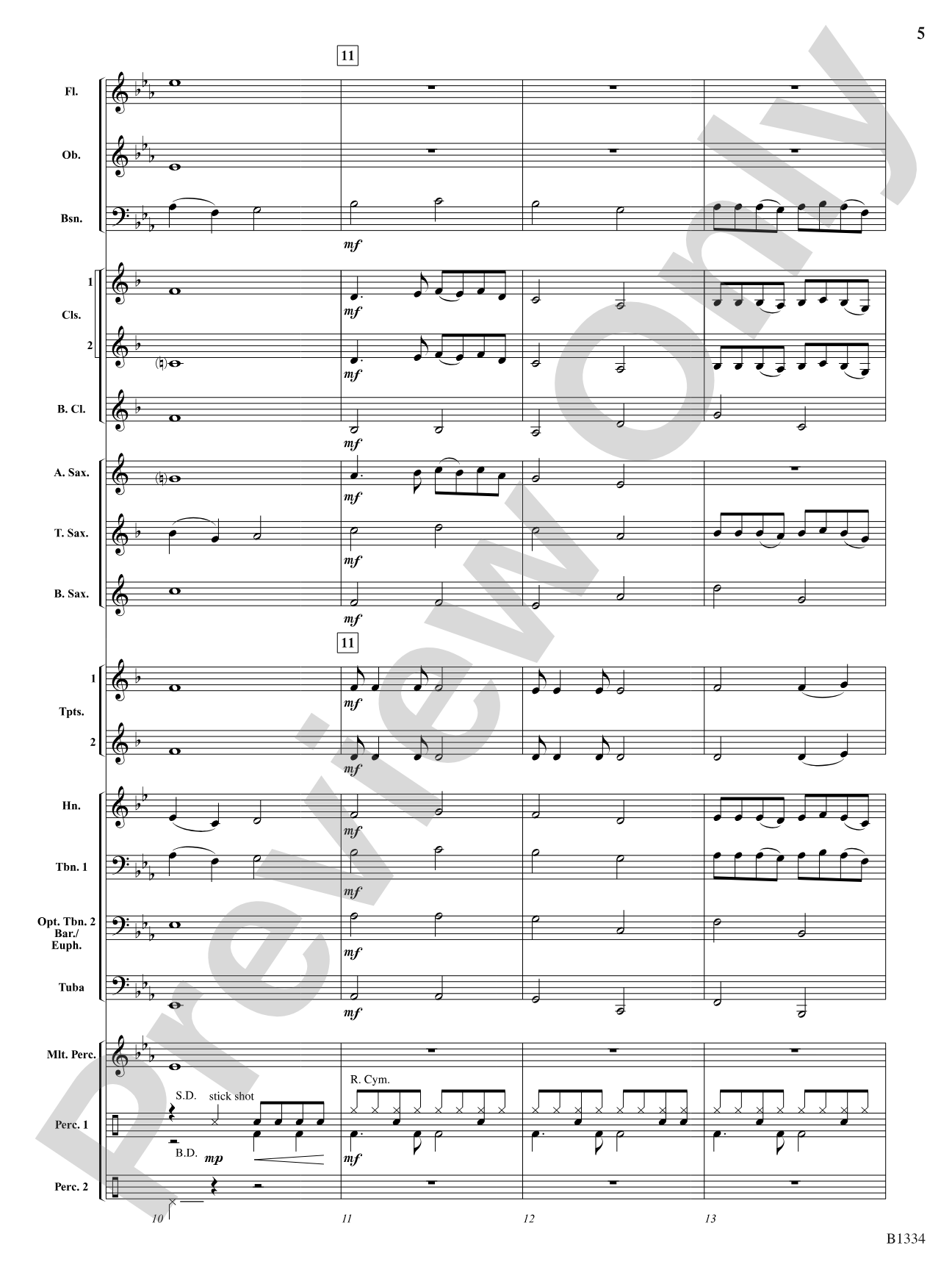At the River: Concert Band Conductor Score & Parts