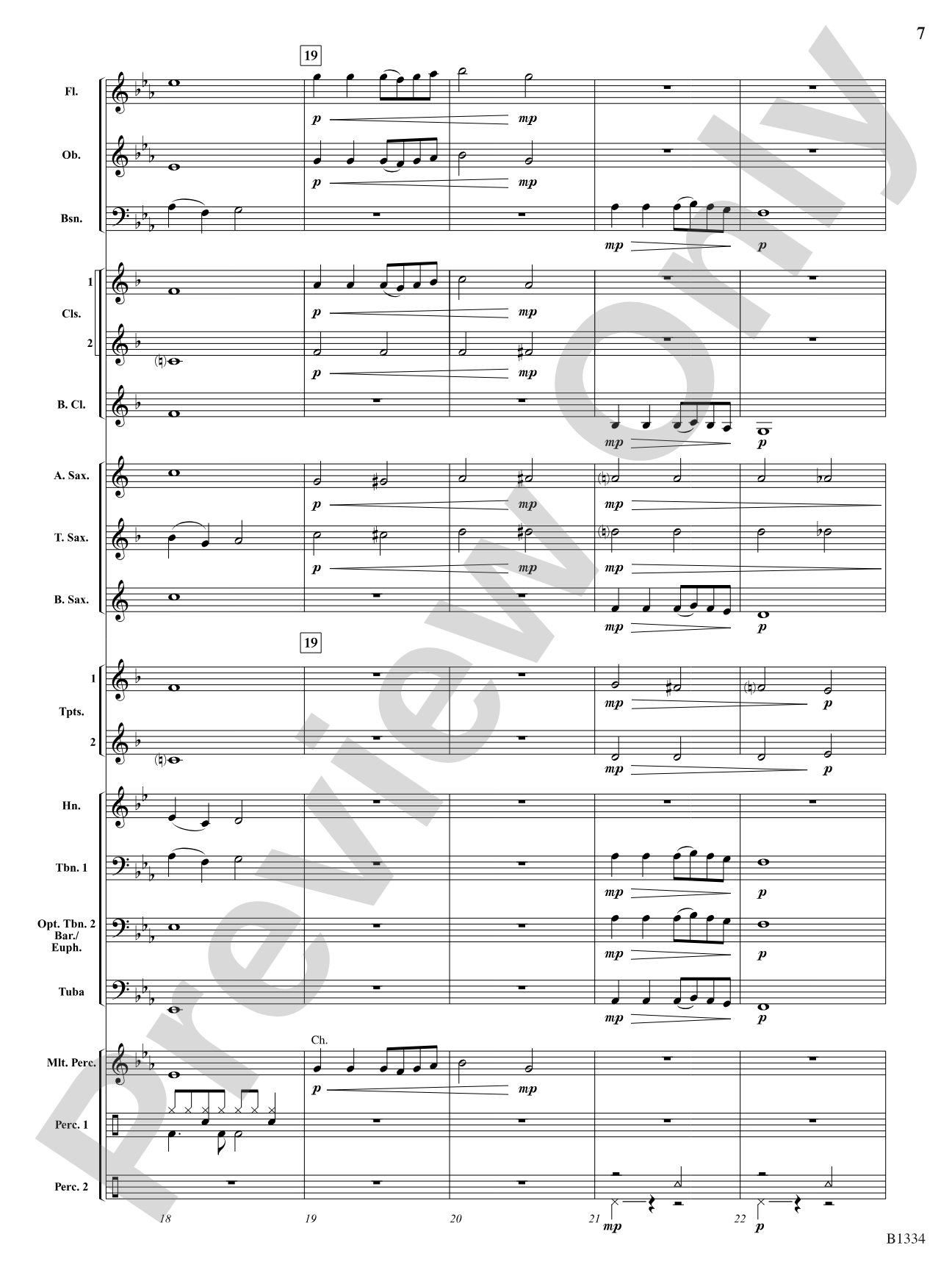 At the River: Concert Band Conductor Score & Parts