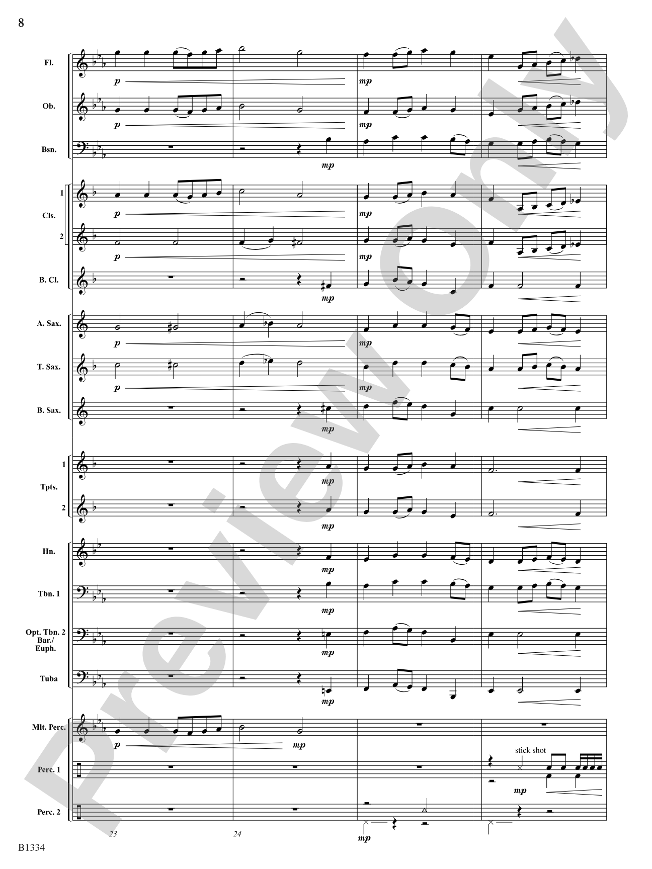 At the River: Concert Band Conductor Score & Parts