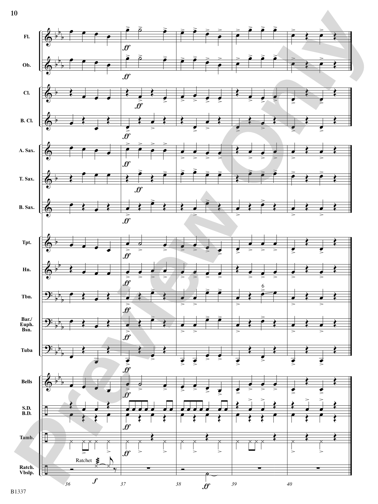 Dance of the Jabberwocky: Score