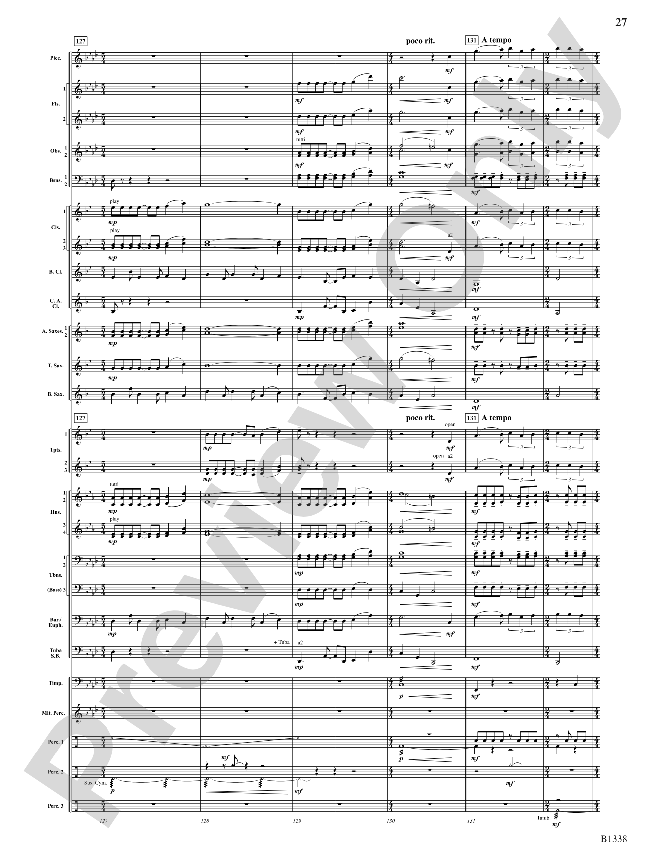 Rock Springs Saga: Concert Band Conductor Score & Parts
