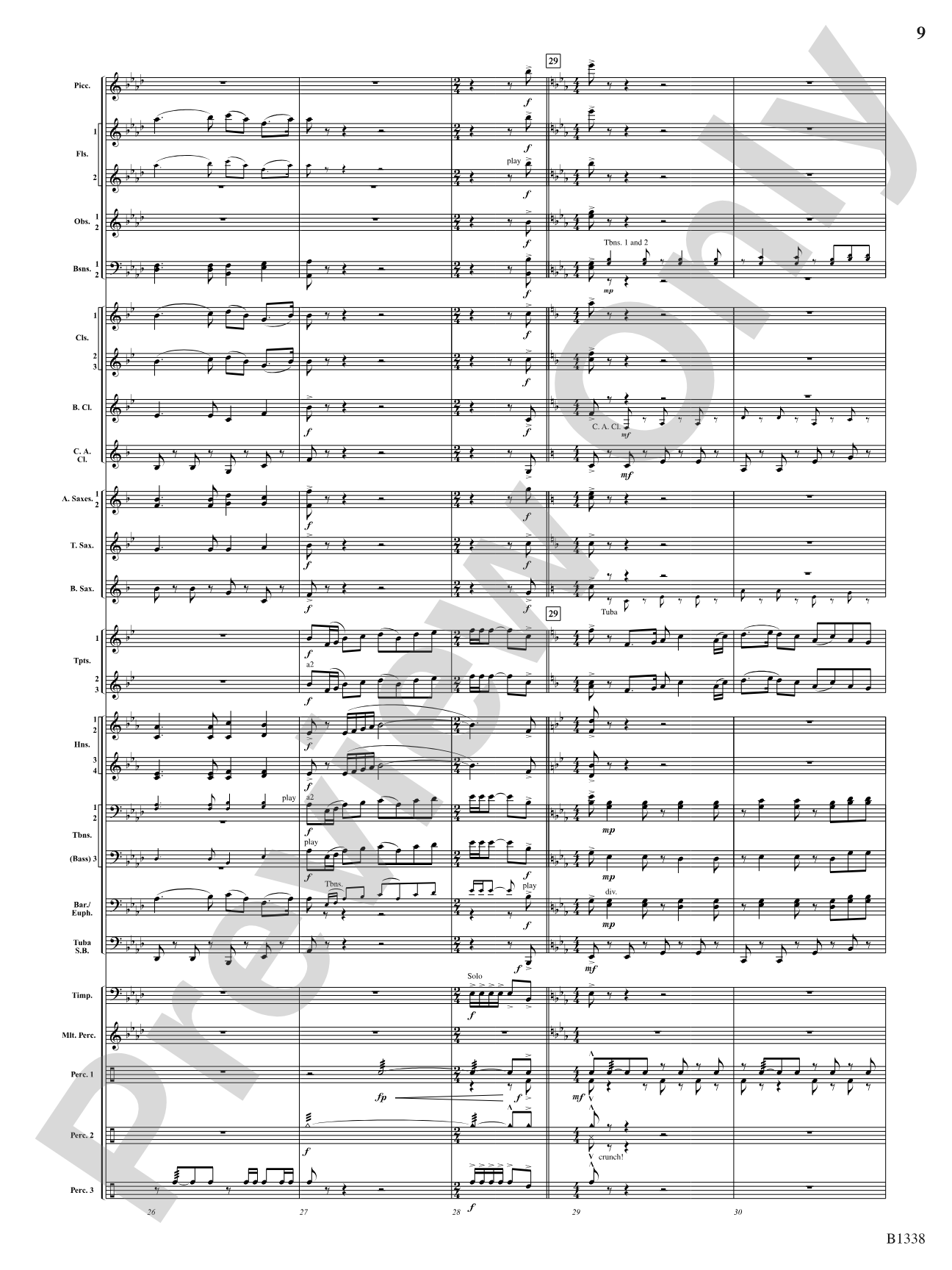 Rock Springs Saga: Concert Band Conductor Score & Parts
