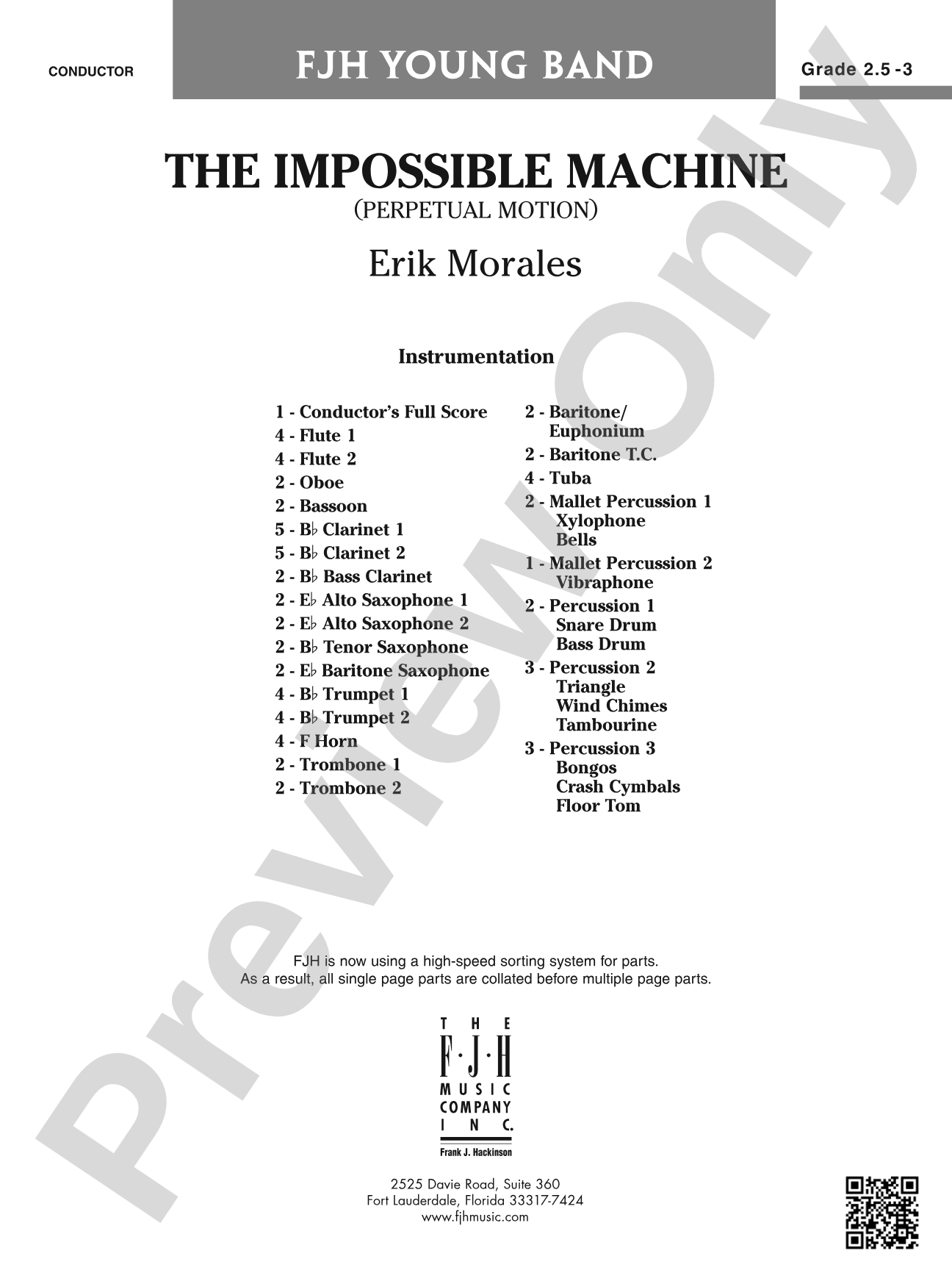 The Impossible Machine (Perpetual Motion): Concert Band Conductor Score & Parts
