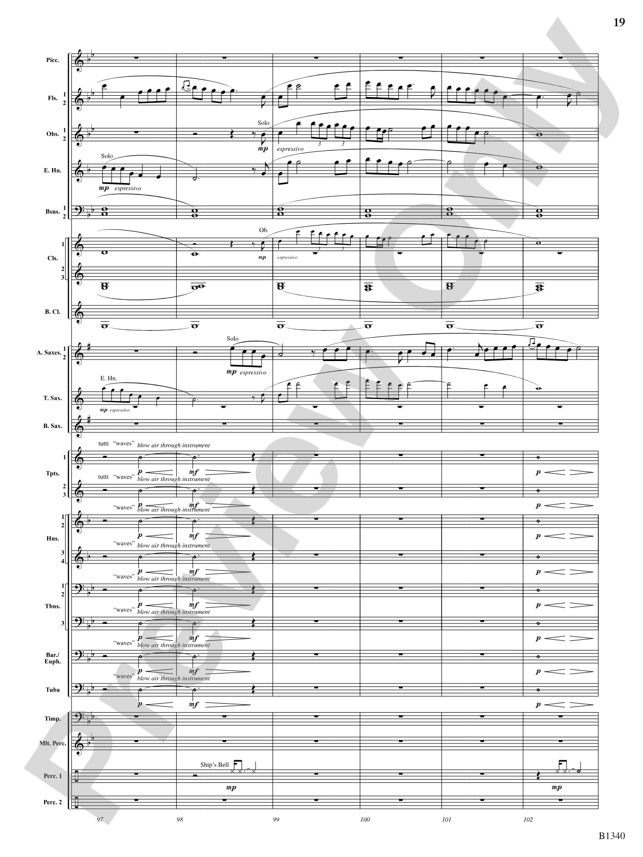Winged Victory (Beacons of Light): Concert Band Conductor Score & Parts