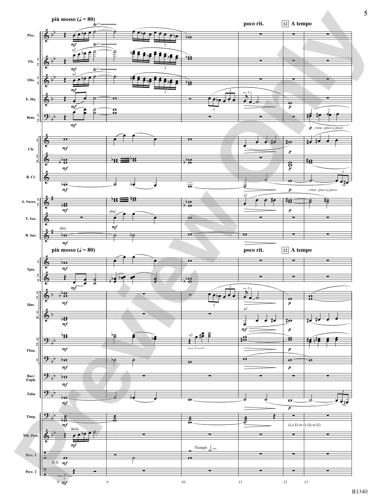 Winged Victory (Beacons of Light): Concert Band Conductor Score & Parts