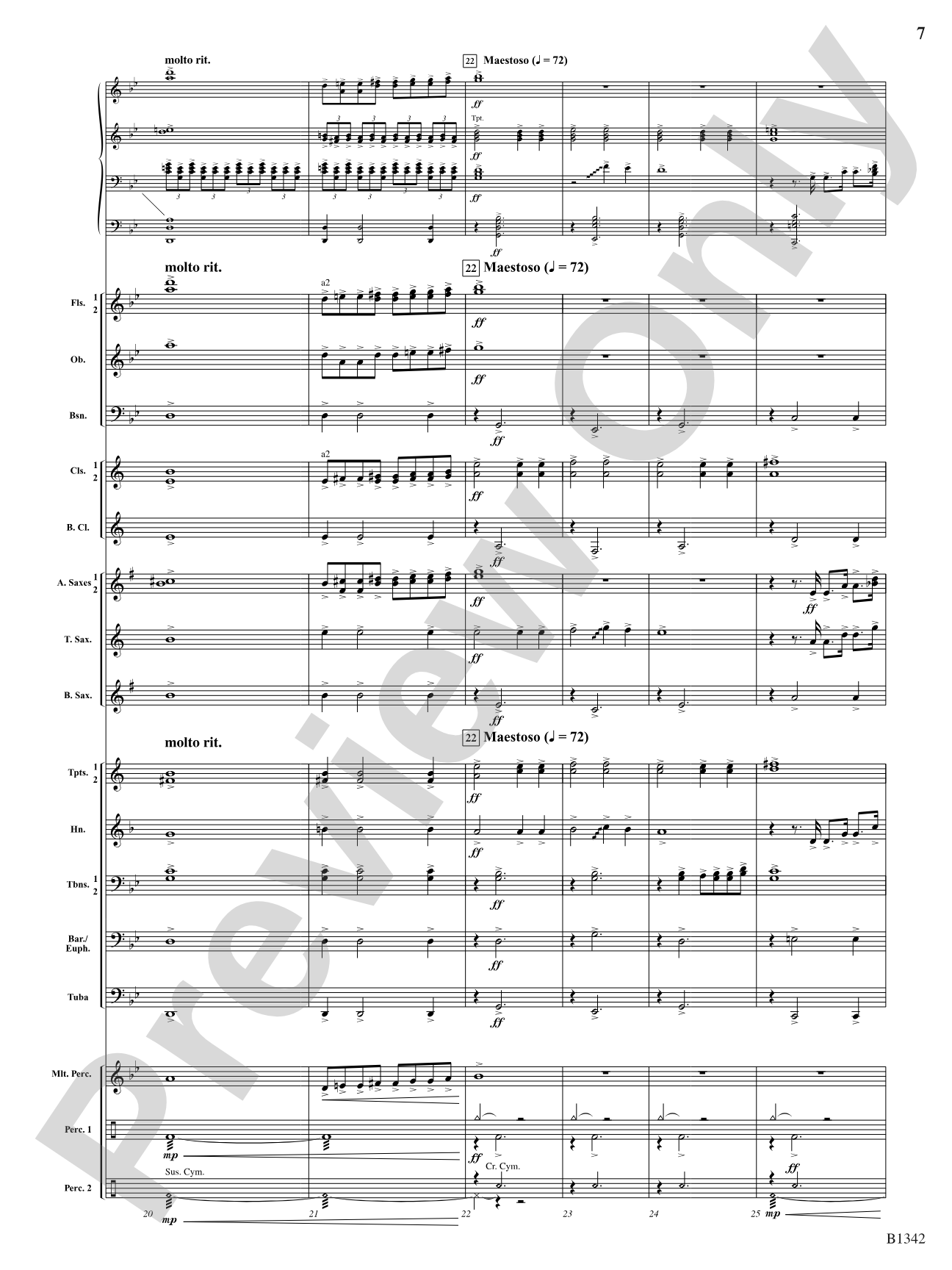 Winged Victory - Intermediate Supplemental Set (B) (Beacons of Light): Concert Band Conductor Score & Parts