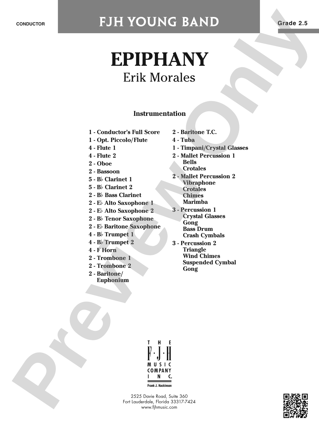 Epiphany: Concert Band Conductor Score & Parts