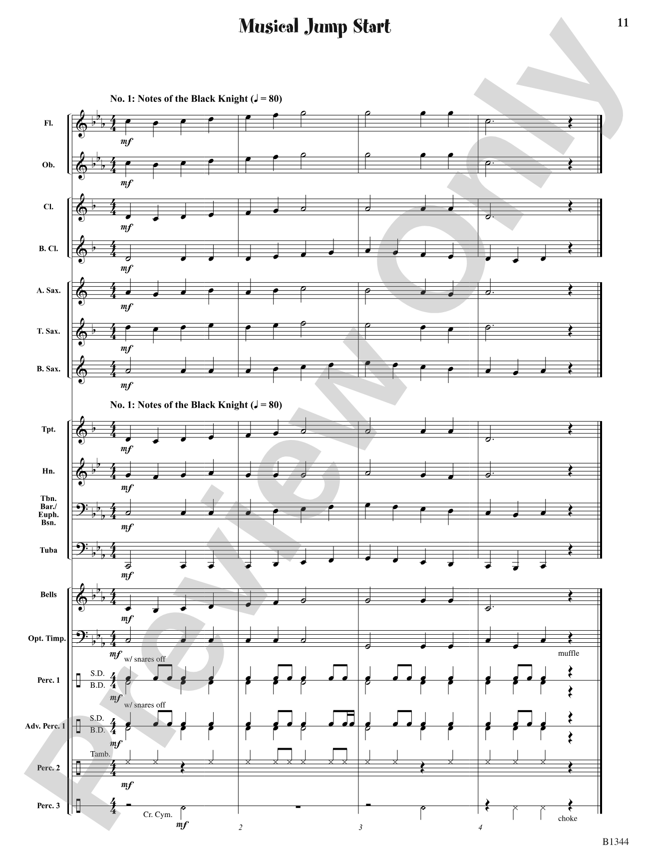 Quest of the Black Knight: Concert Band Conductor Score & Parts