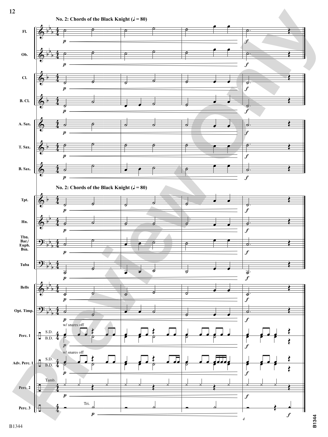 Quest of the Black Knight: Concert Band Conductor Score & Parts