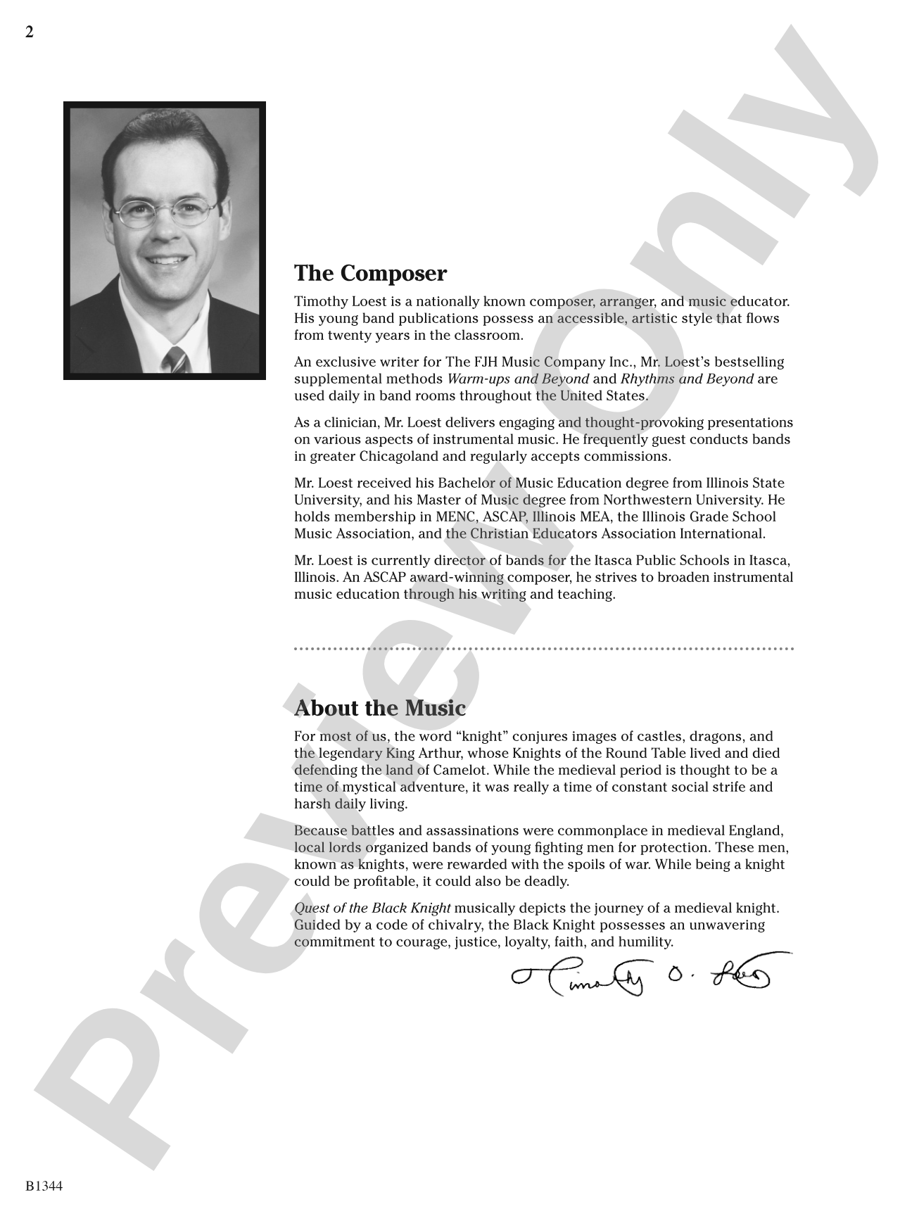 Quest of the Black Knight: Concert Band Conductor Score & Parts