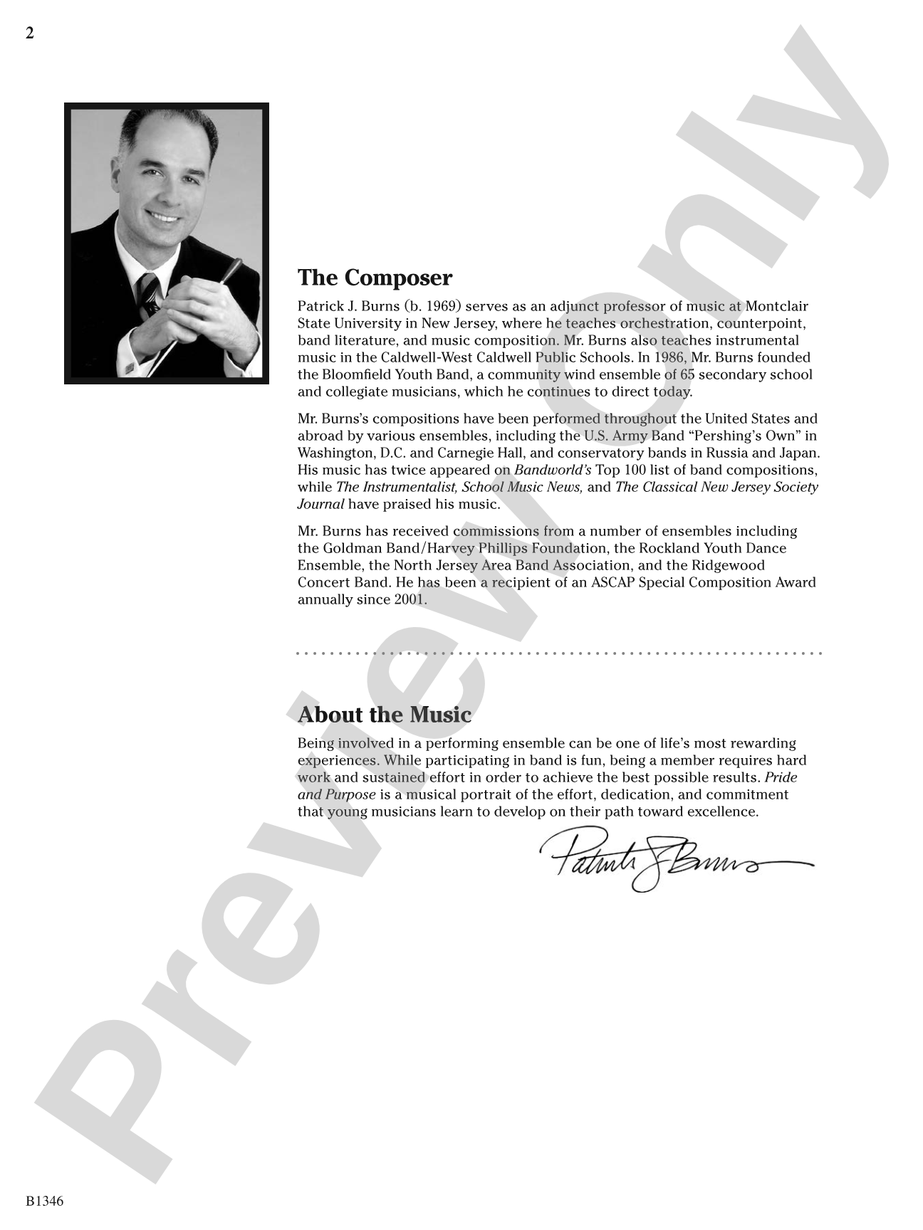 Pride and Purpose: Concert Band Conductor Score & Parts