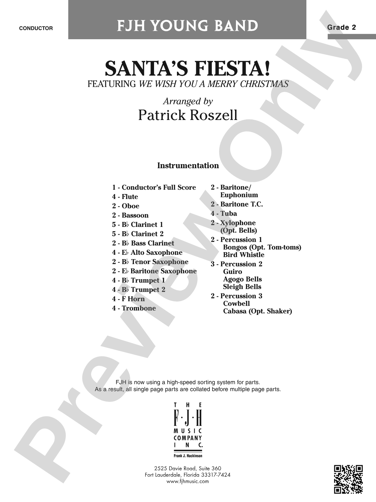 Santa's Fiesta!: Concert Band Conductor Score & Parts