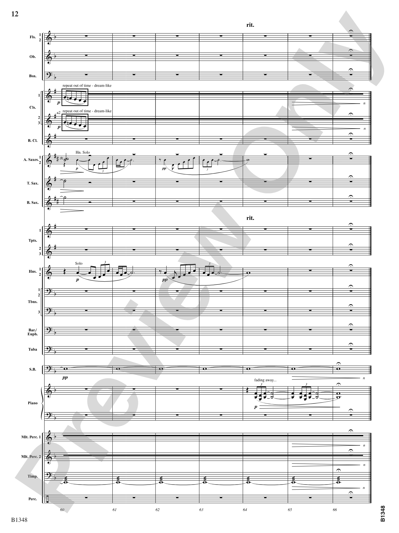 Waves: Concert Band Conductor Score & Parts
