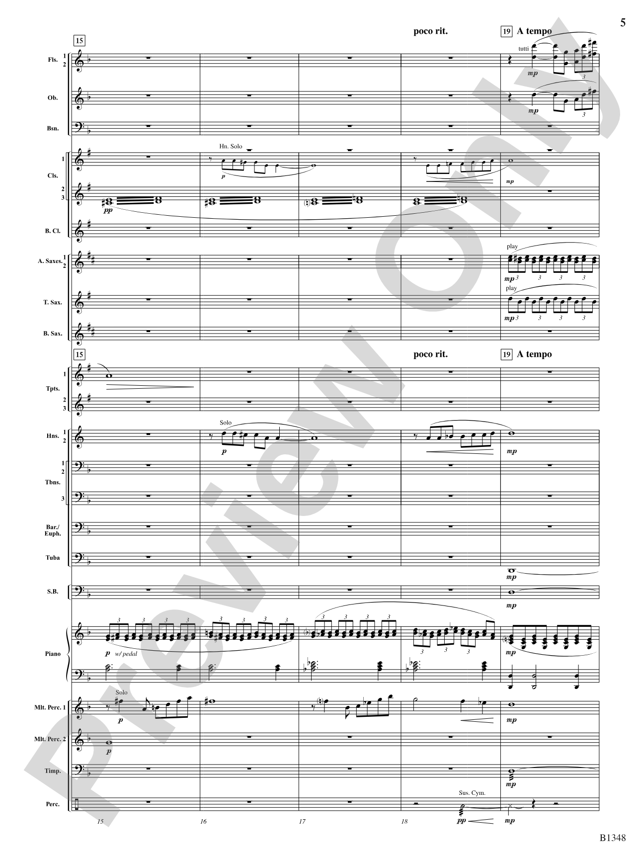 Waves: Concert Band Conductor Score & Parts