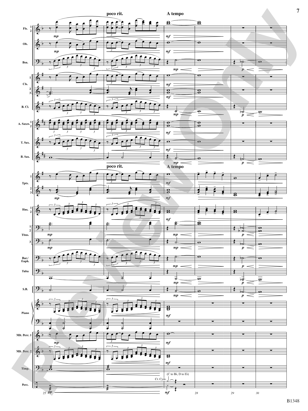 Waves: Concert Band Conductor Score & Parts