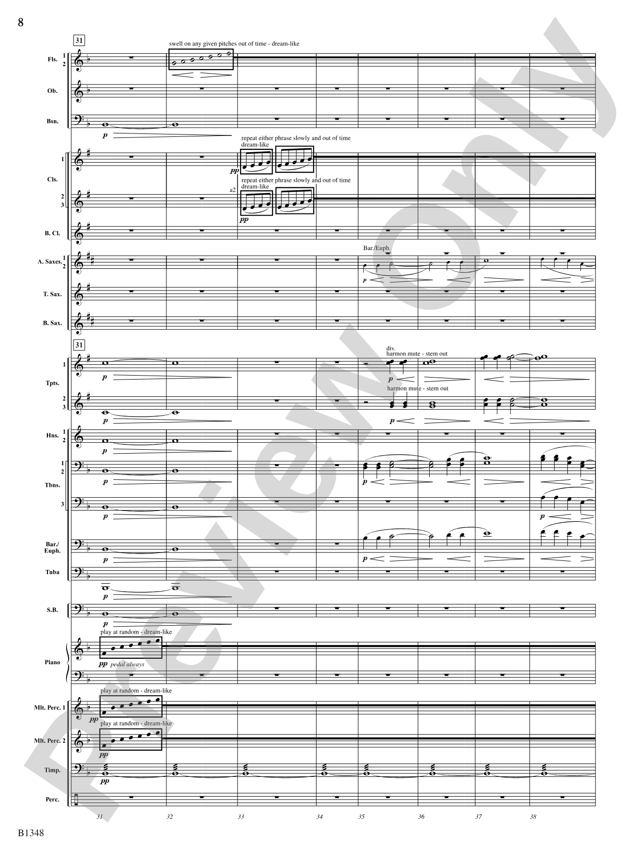 Waves: Concert Band Conductor Score & Parts