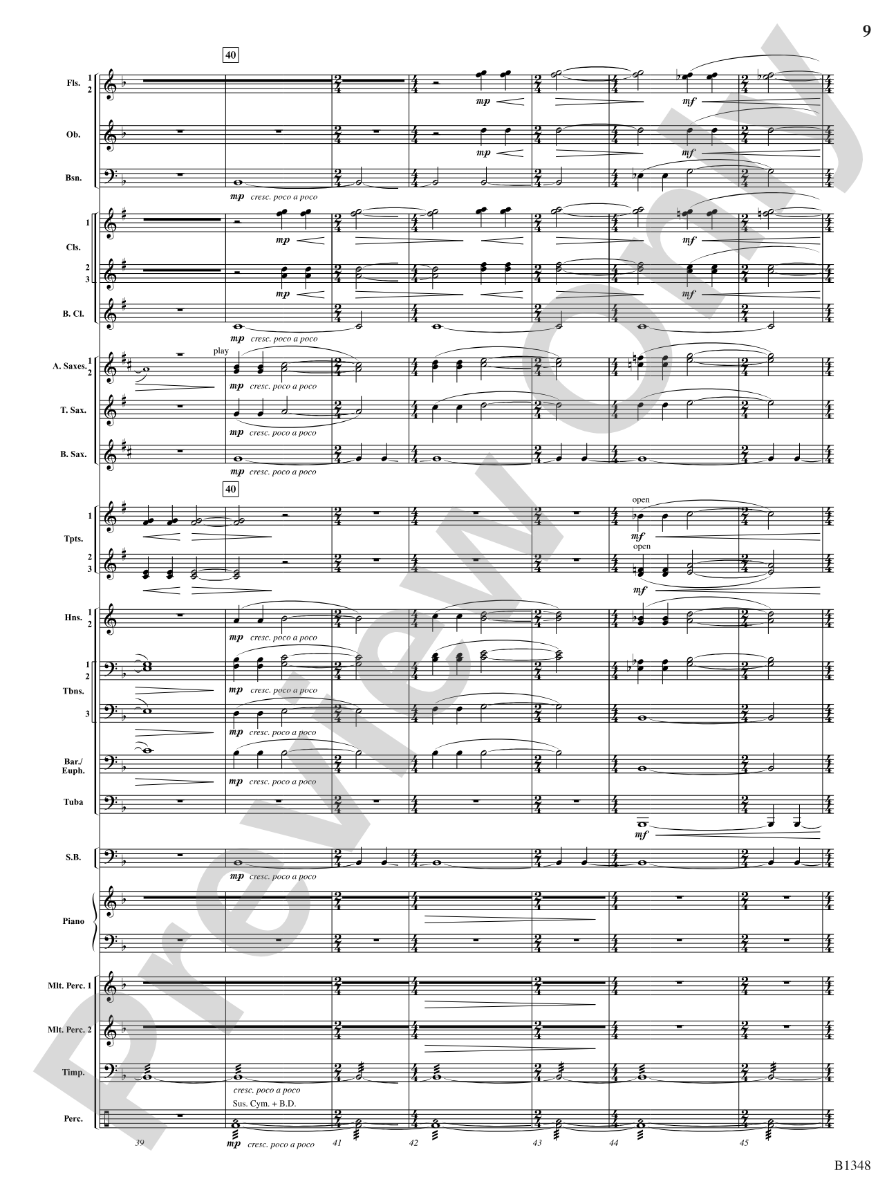 Waves: Concert Band Conductor Score & Parts