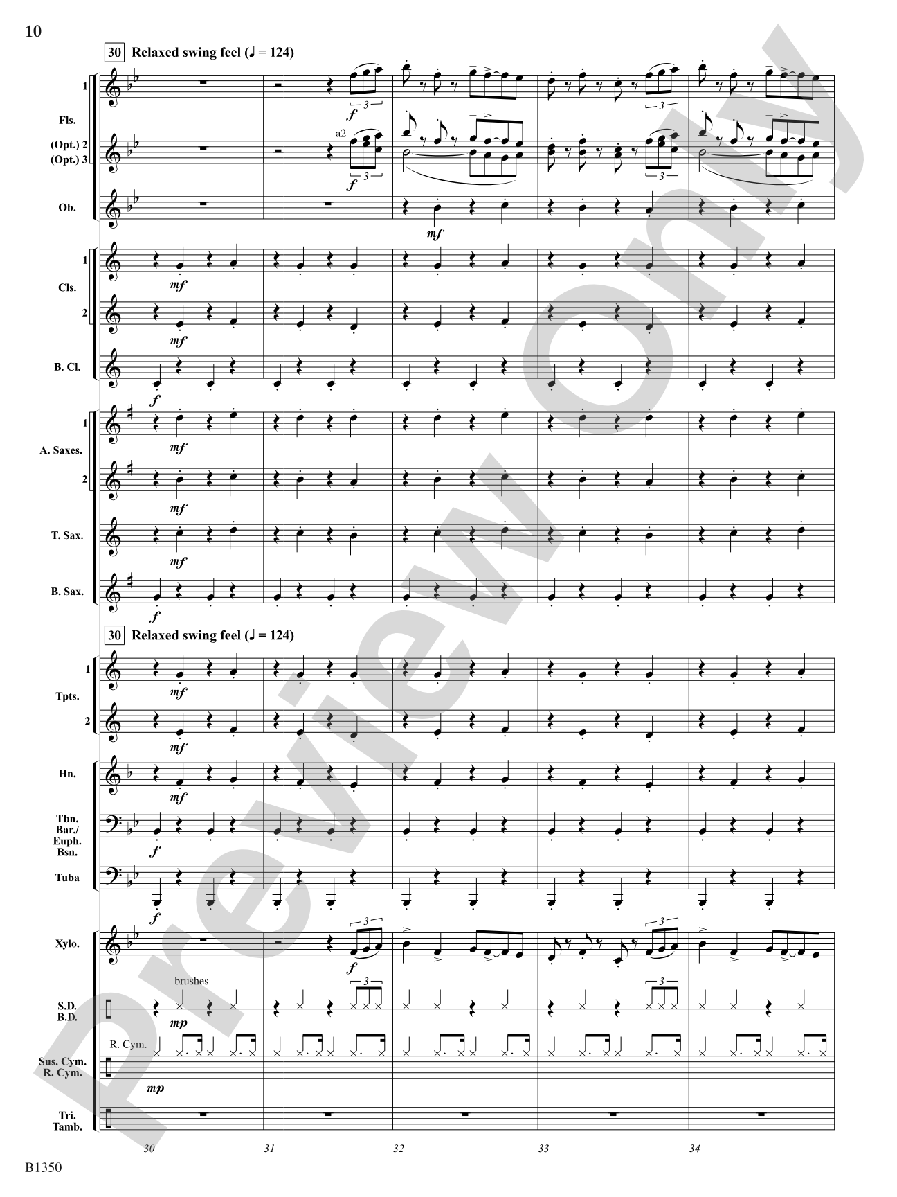 Flutopia (Fantasia for Flutes): Concert Band Conductor Score & Parts