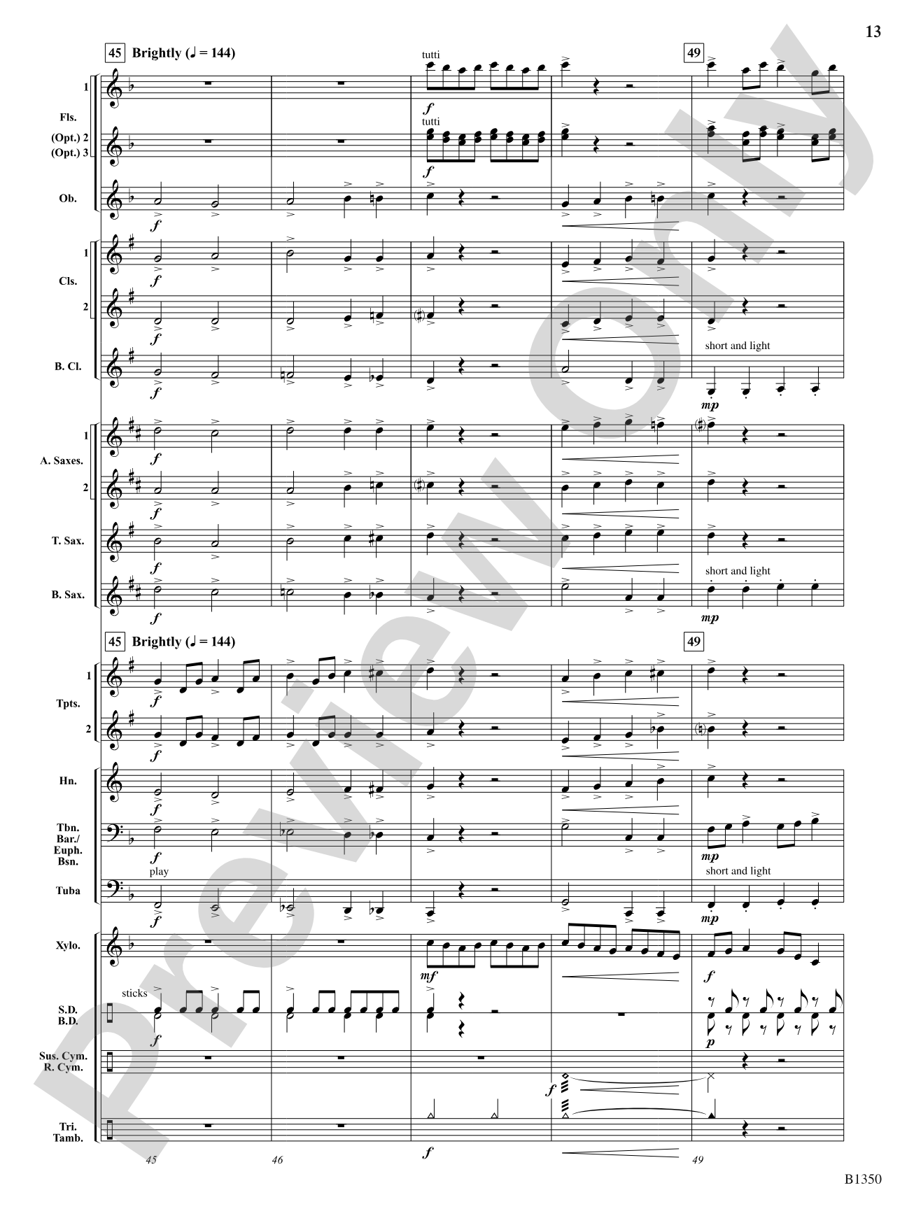 Flutopia (Fantasia for Flutes): Concert Band Conductor Score & Parts