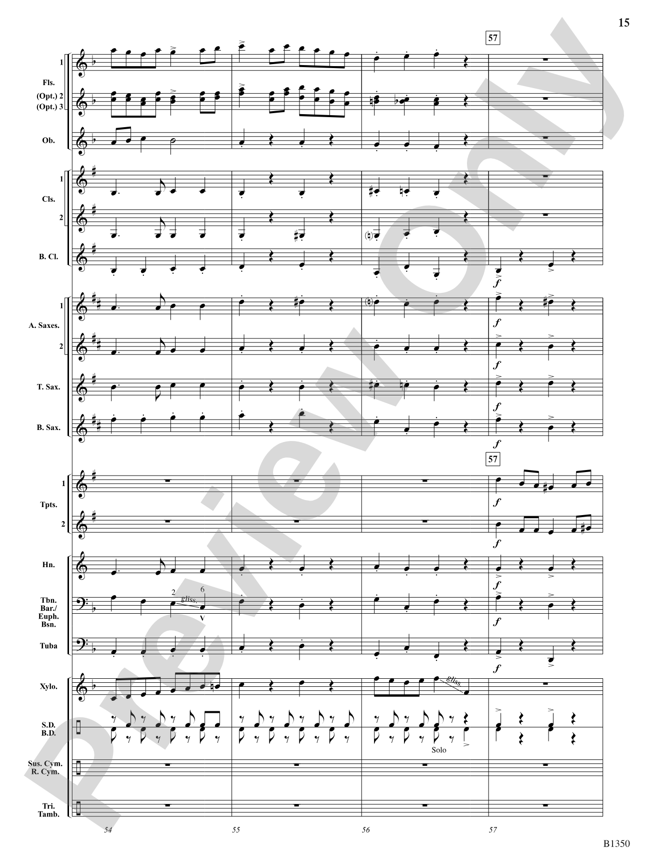 Flutopia (Fantasia for Flutes): Concert Band Conductor Score & Parts
