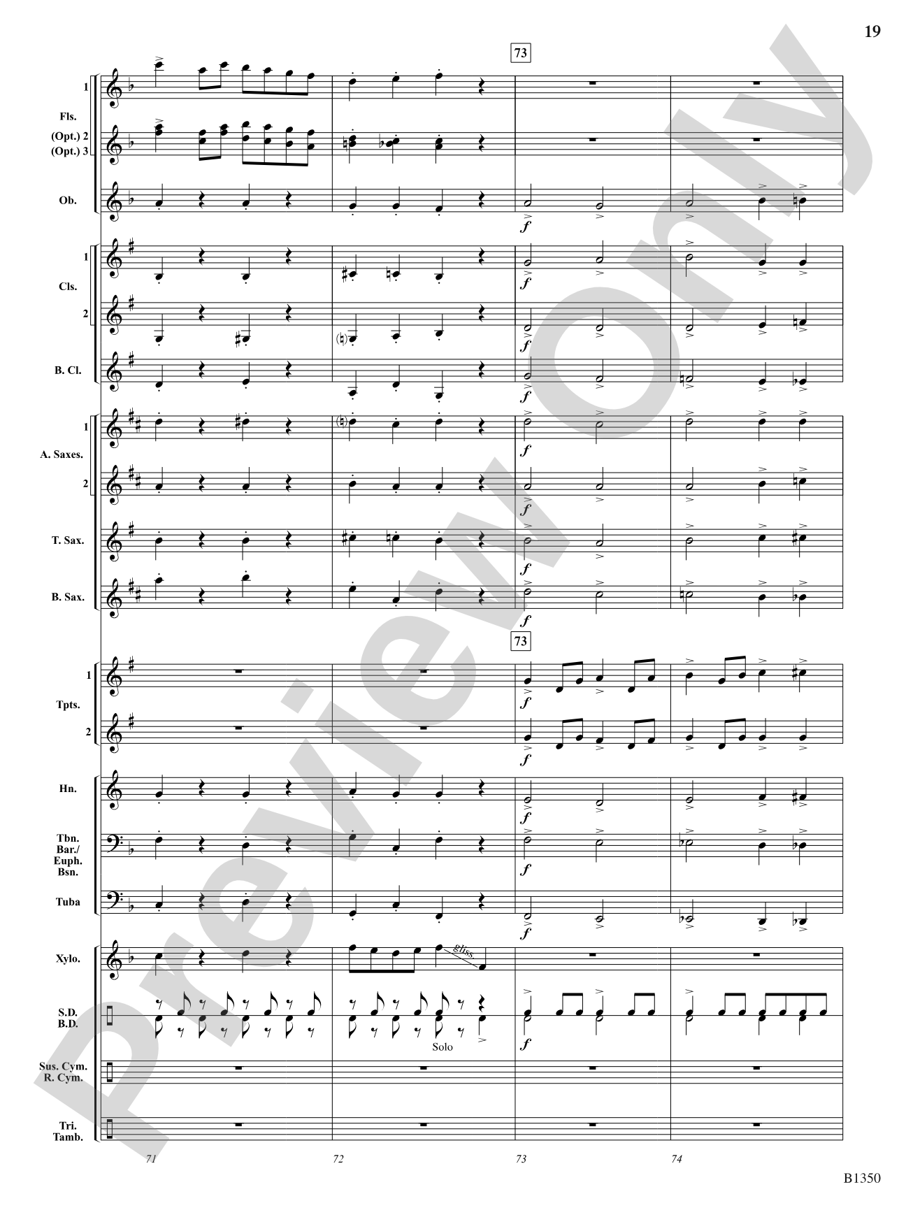 Flutopia (Fantasia for Flutes): Concert Band Conductor Score & Parts