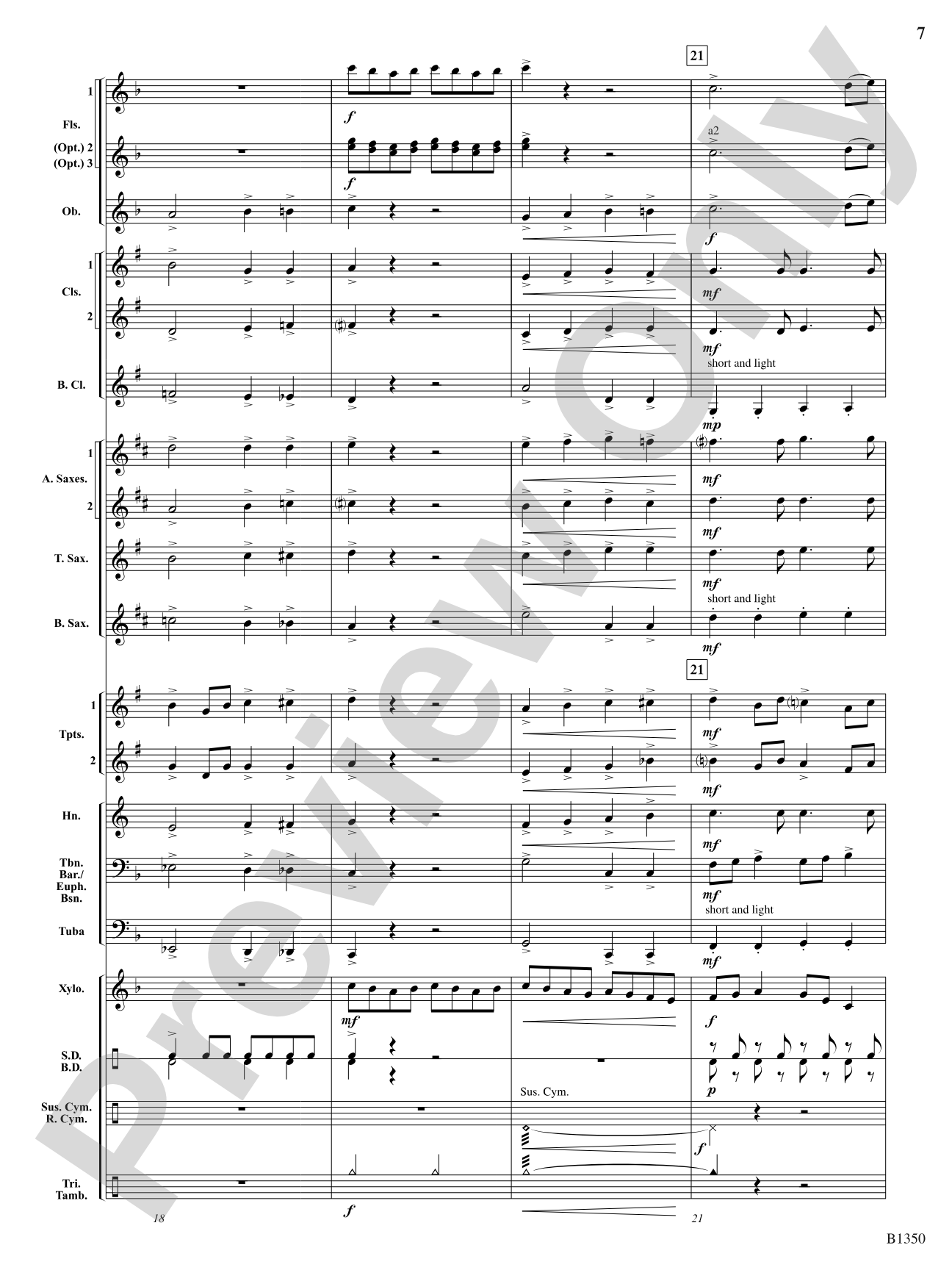 Flutopia (Fantasia for Flutes): Concert Band Conductor Score & Parts