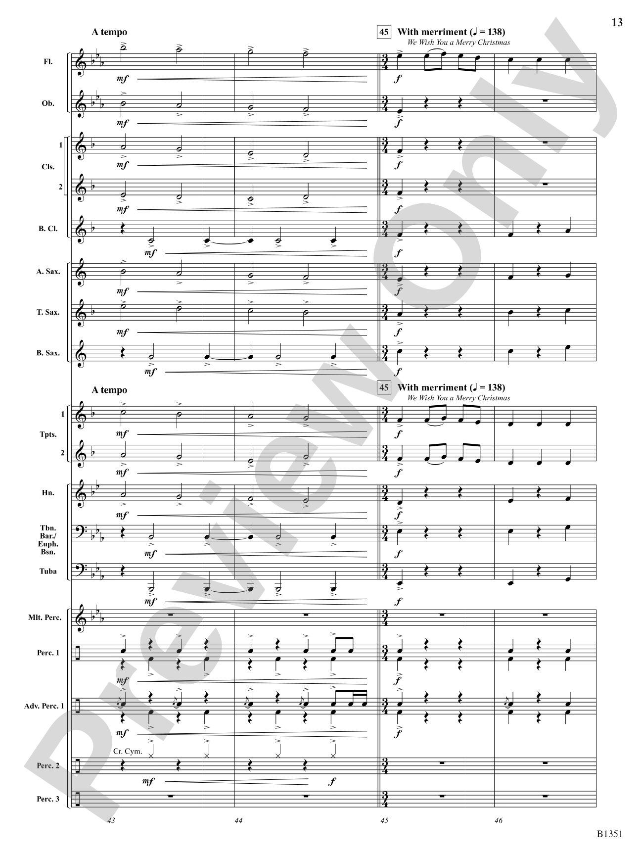 A Canterbury Christmas: Concert Band Conductor Score & Parts