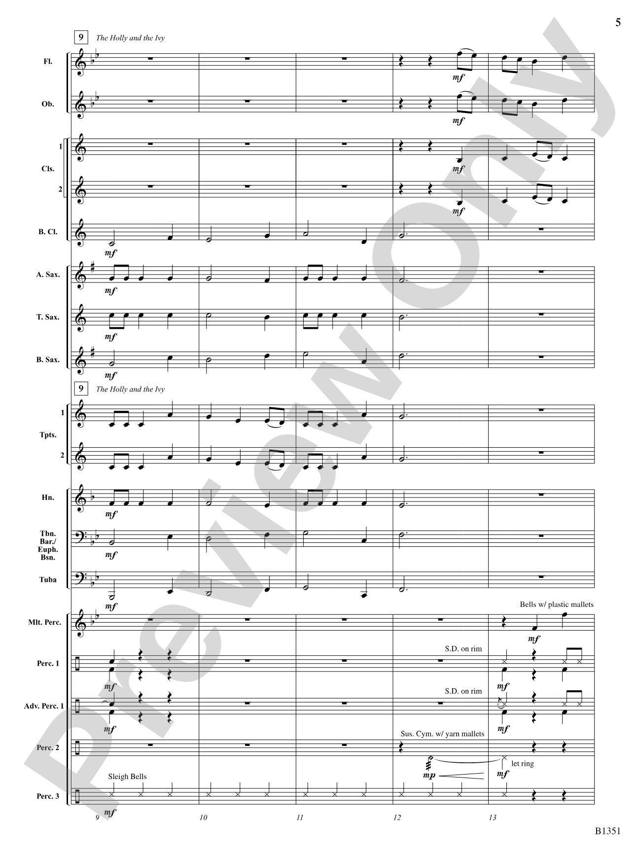 A Canterbury Christmas: Concert Band Conductor Score & Parts