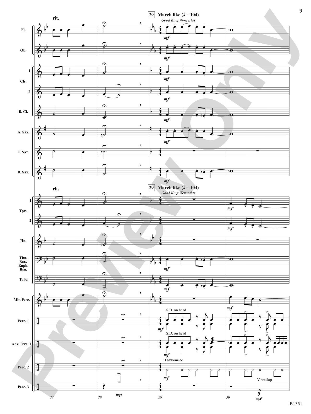 A Canterbury Christmas: Concert Band Conductor Score & Parts