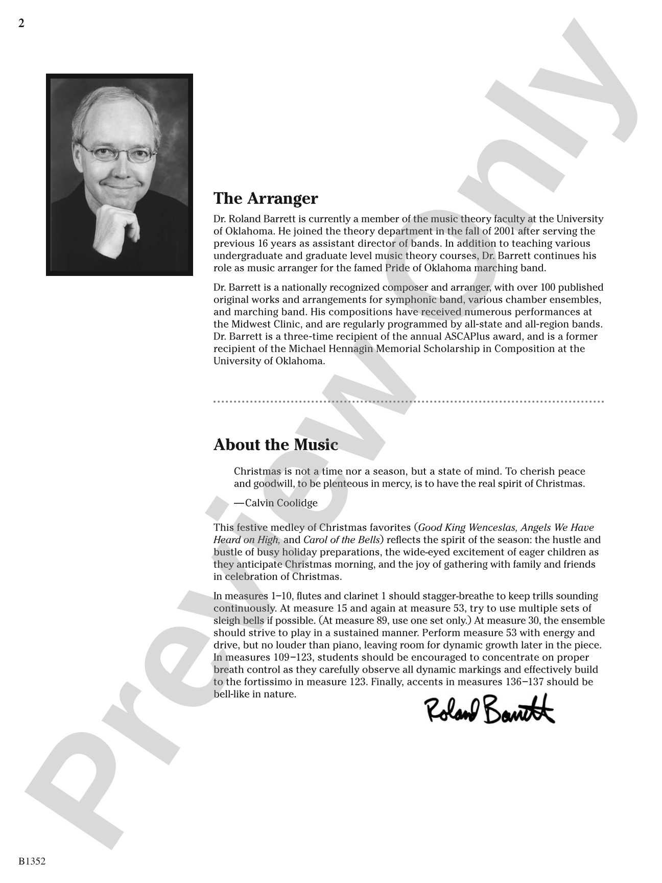 A Christmas Montage: Concert Band Conductor Score & Parts
