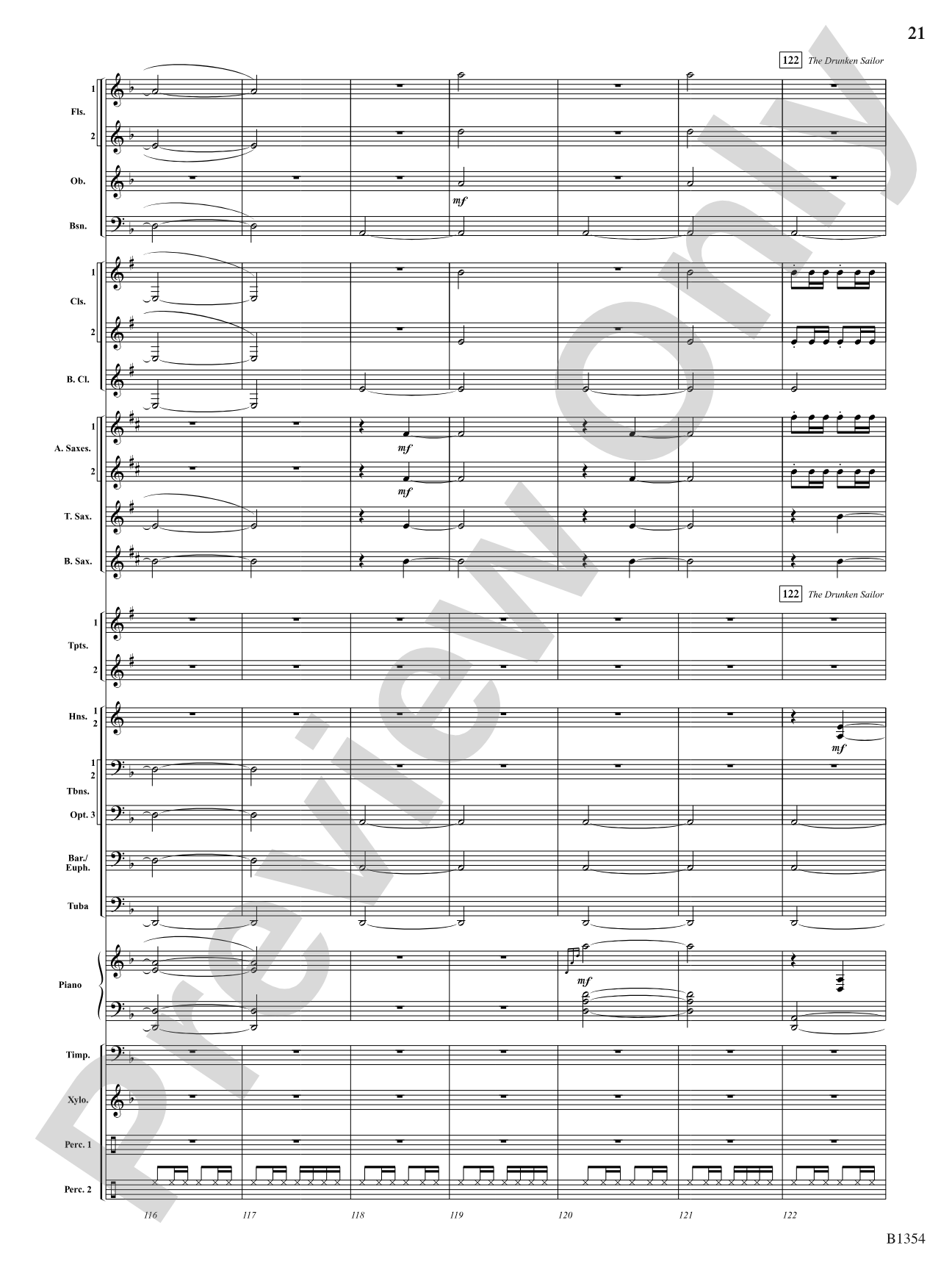 Buccaneer Hornpipe: Concert Band Conductor Score & Parts