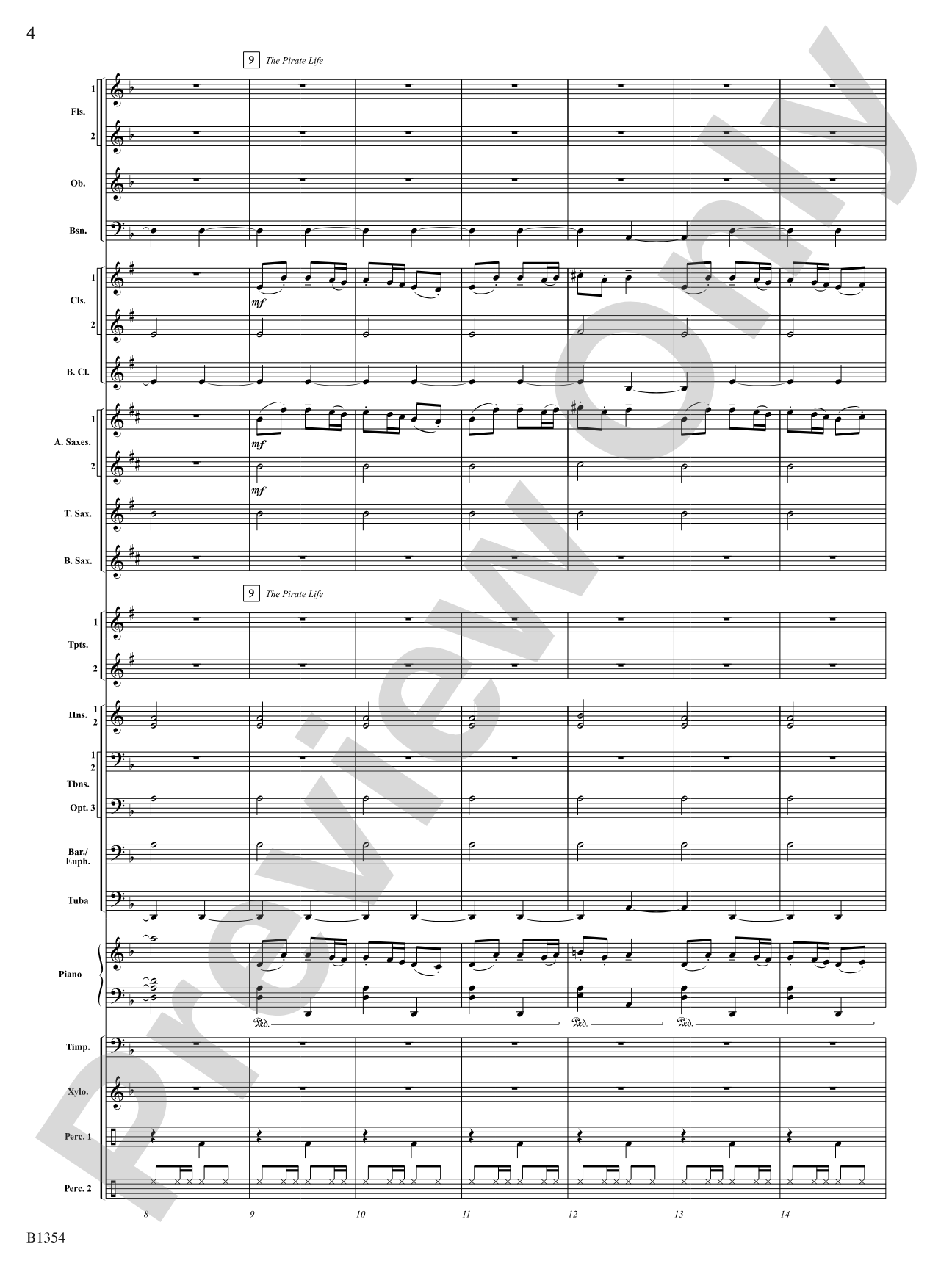 Buccaneer Hornpipe: Concert Band Conductor Score & Parts
