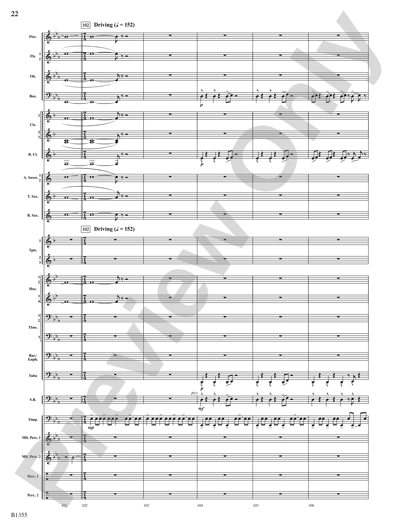 With Ever Joyful Hearts: Concert Band Conductor Score & Parts