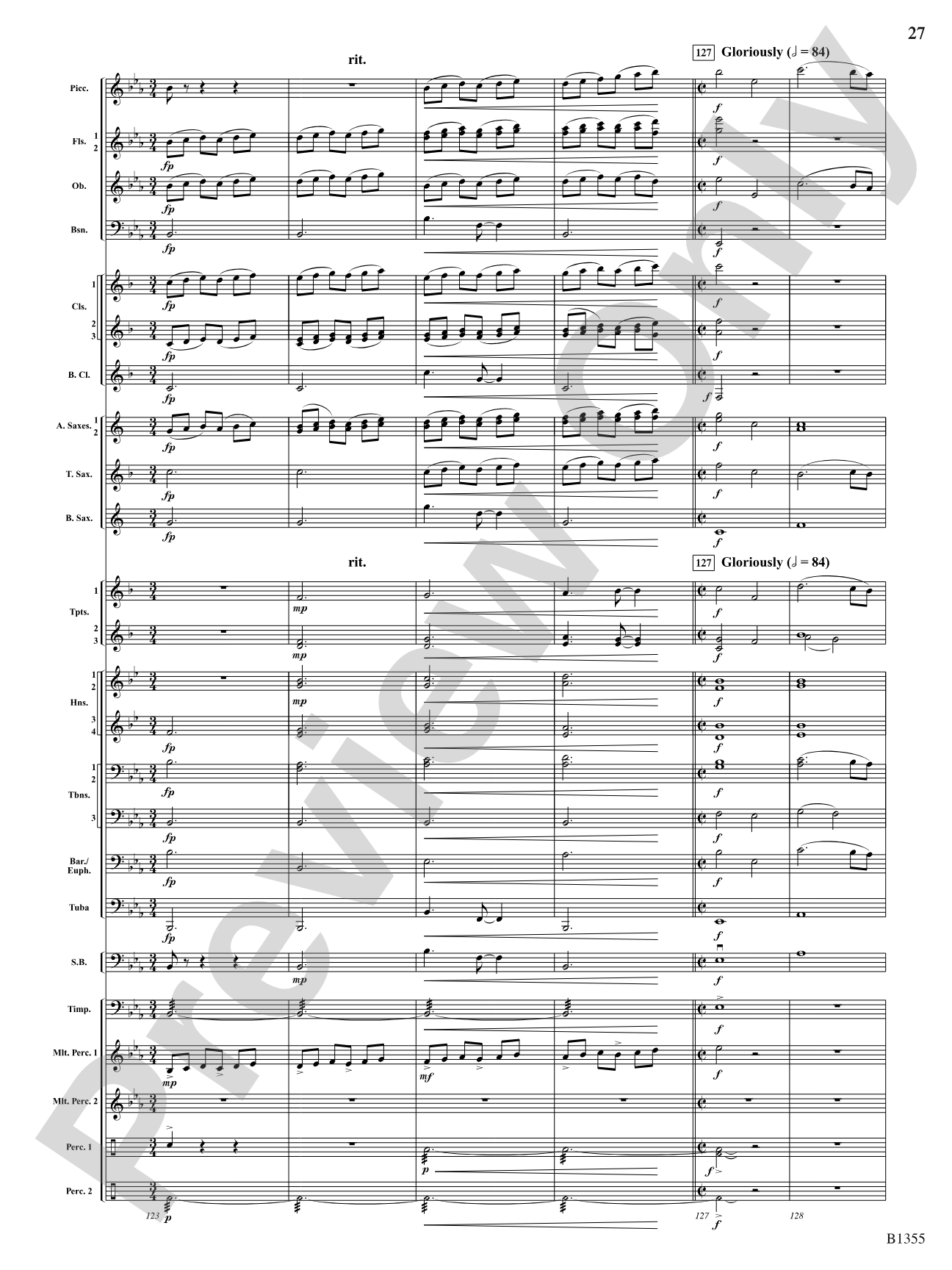 With Ever Joyful Hearts: Concert Band Conductor Score & Parts