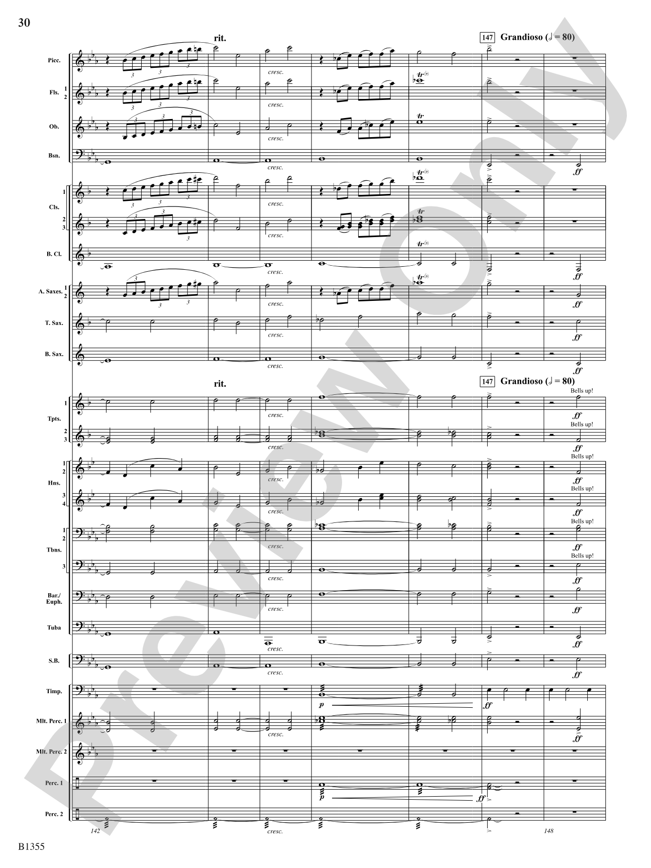 With Ever Joyful Hearts: Concert Band Conductor Score & Parts
