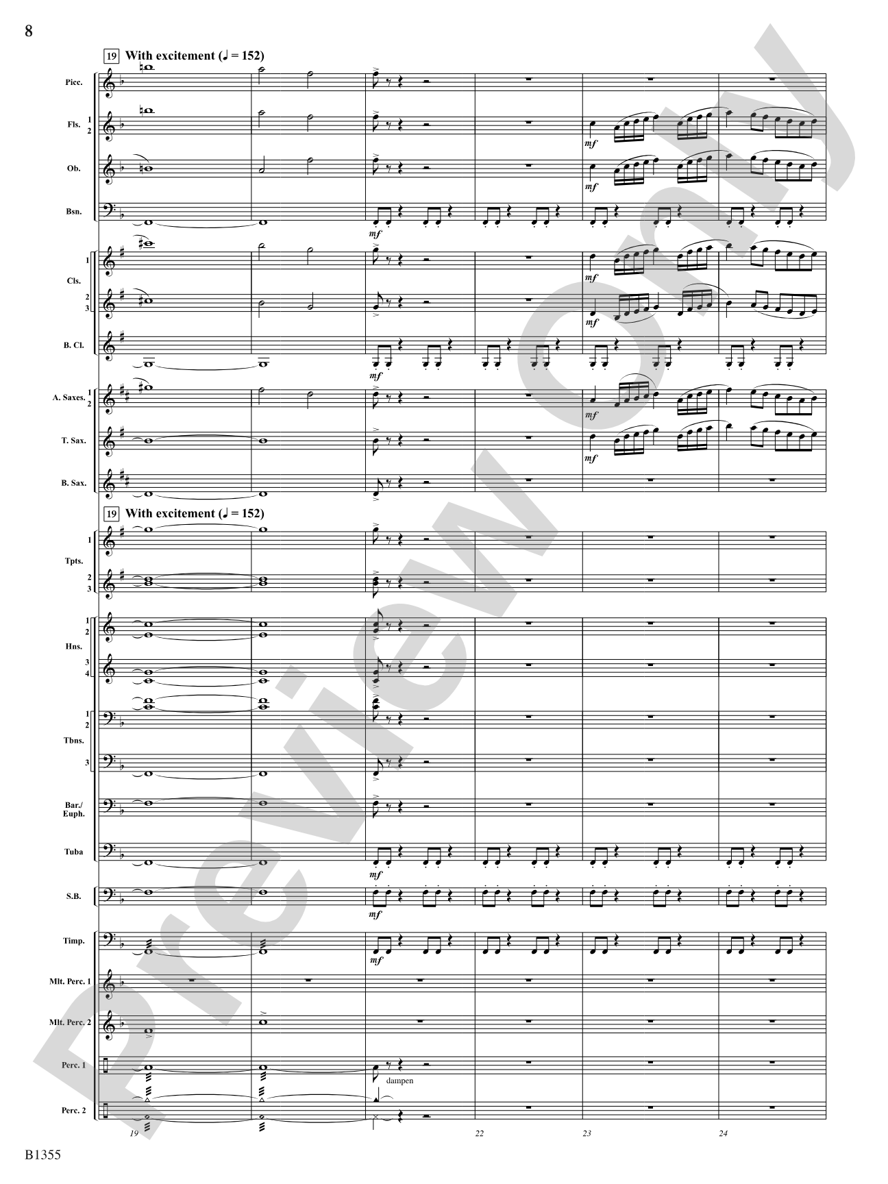 With Ever Joyful Hearts: Concert Band Conductor Score & Parts