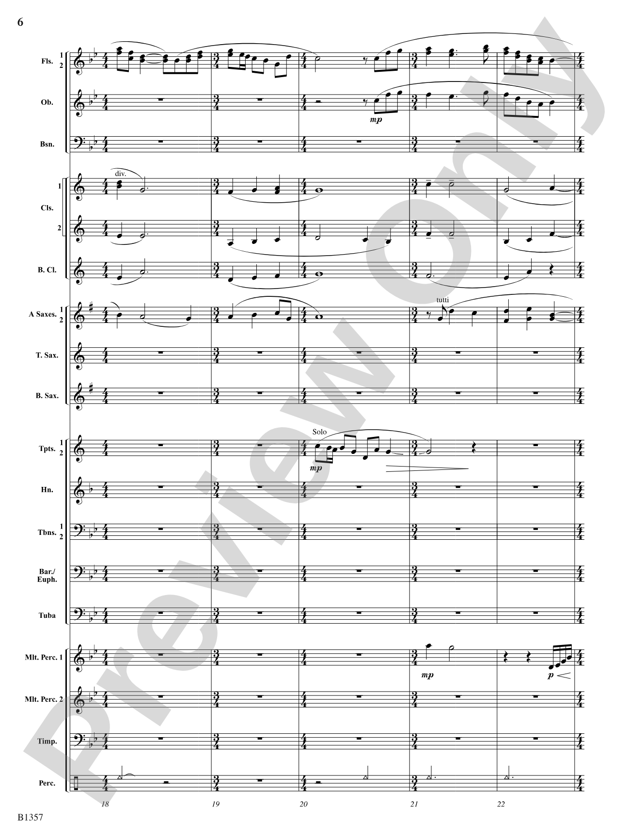 Rain: Concert Band Conductor Score & Parts