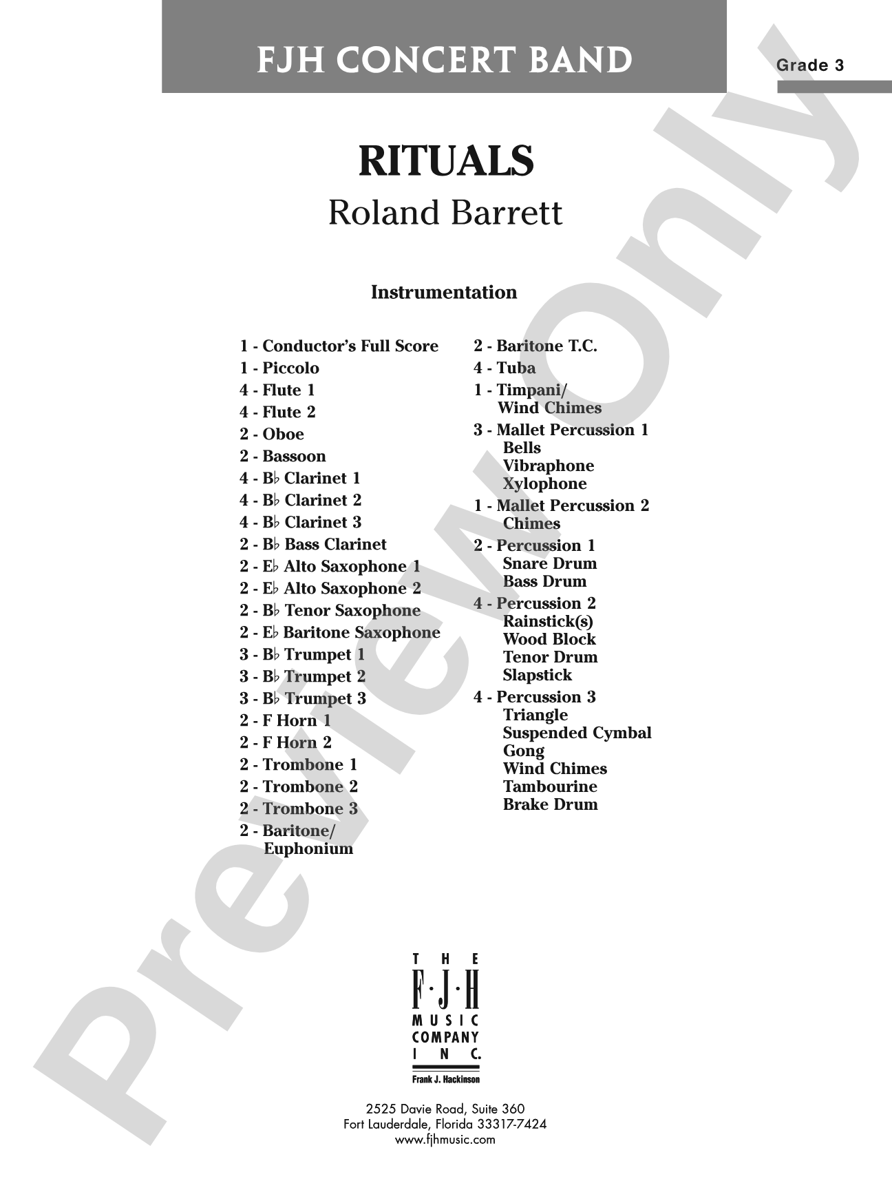 Rituals: Concert Band Conductor Score & Parts