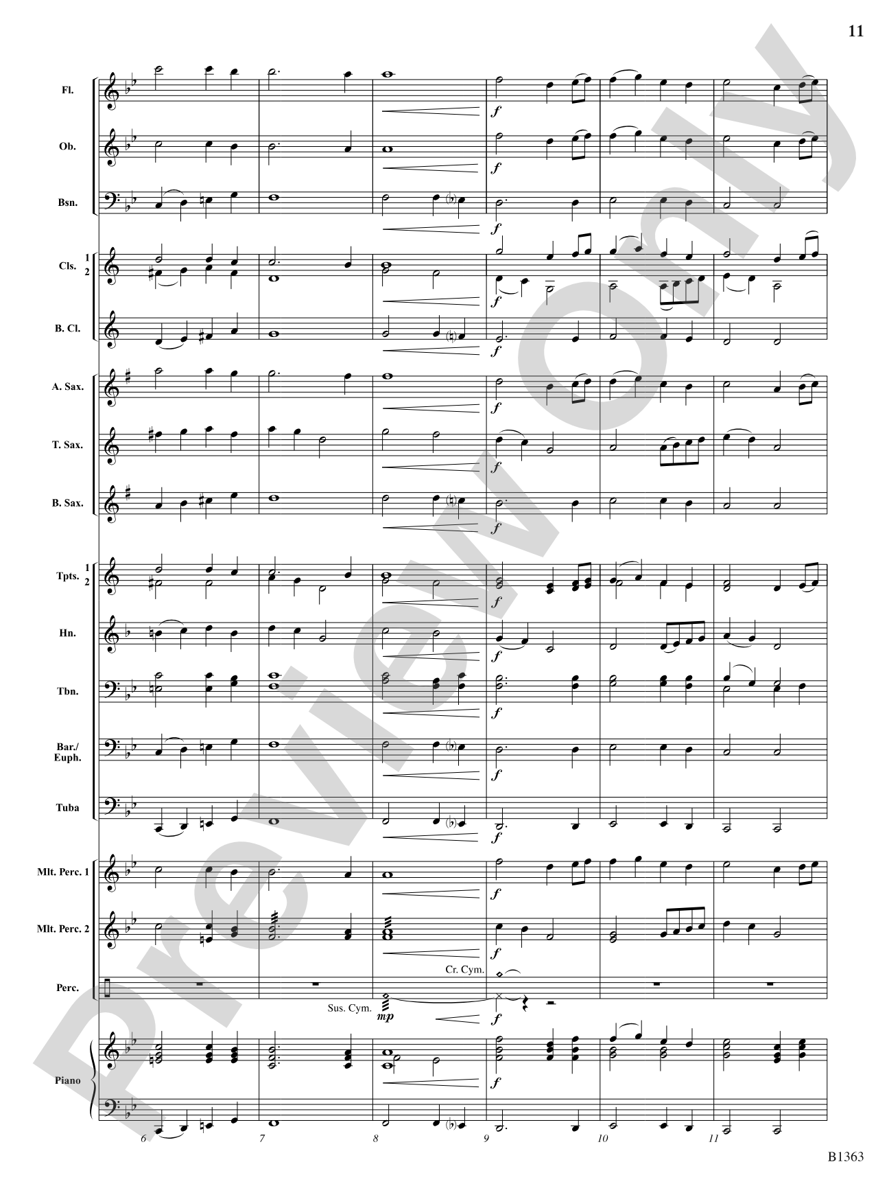 Five Progressive Chorales for Developing Bands: Concert Band Conductor Score & Parts