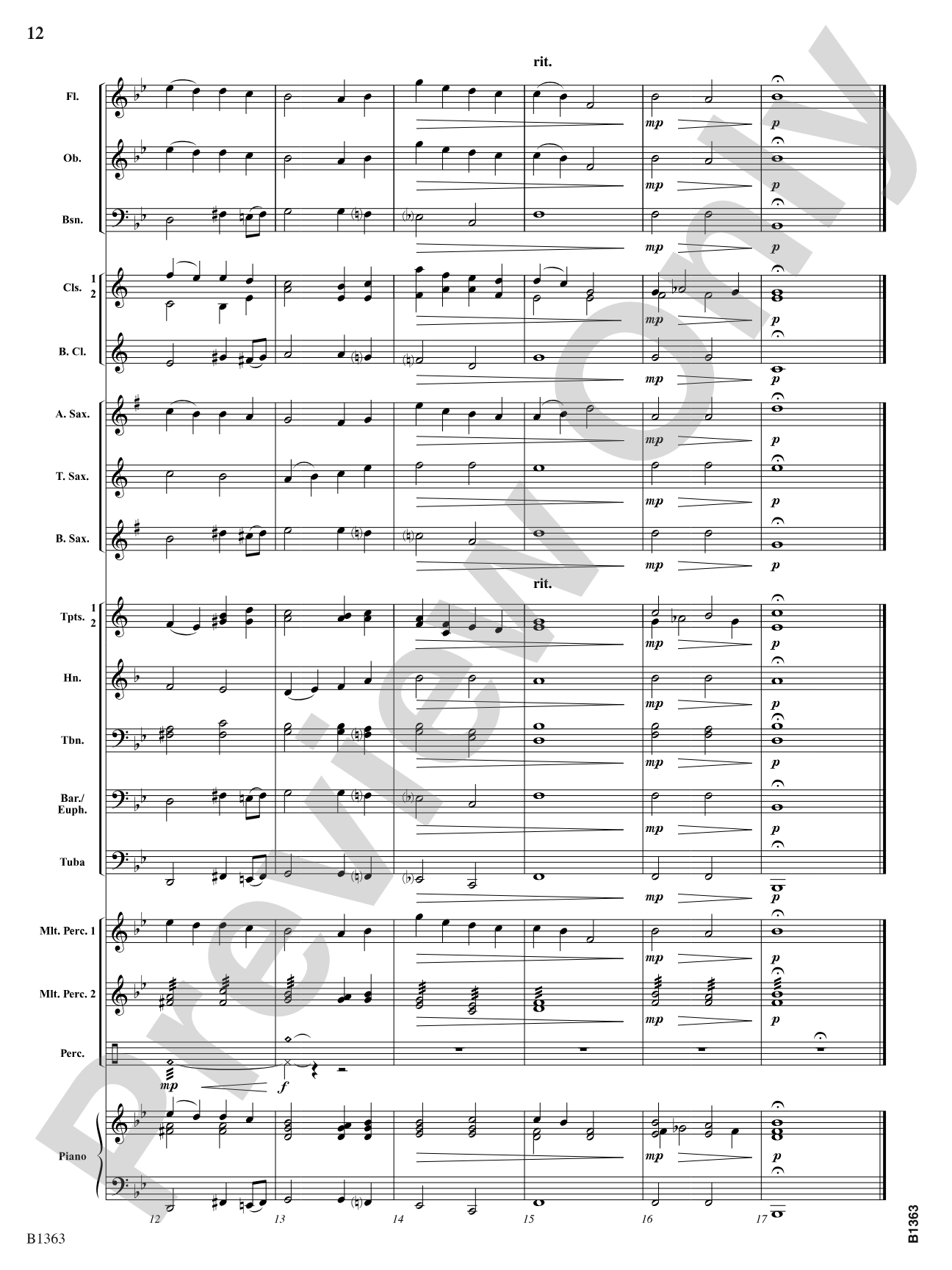 Five Progressive Chorales for Developing Bands: Concert Band Conductor Score & Parts