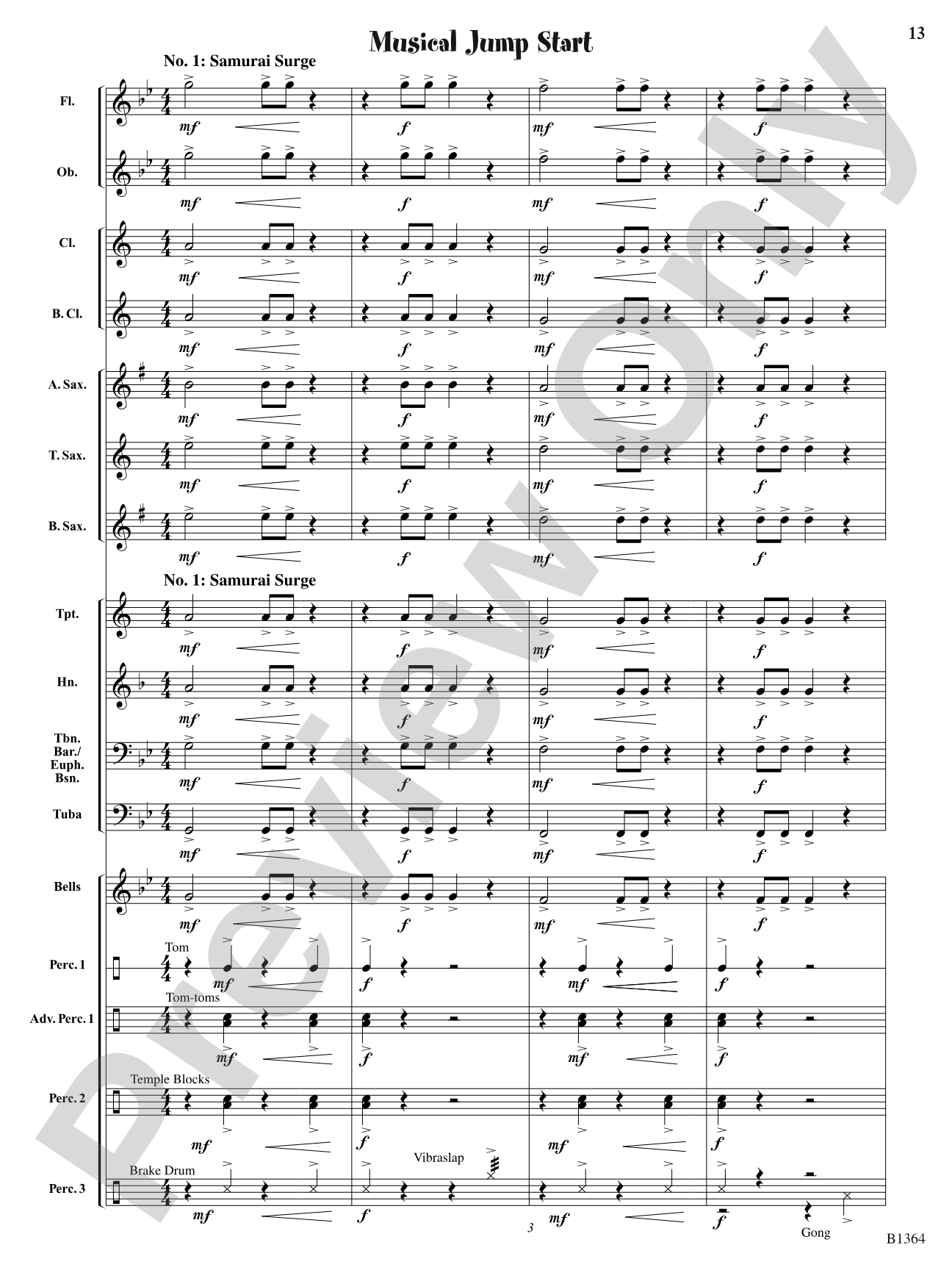 Battle of the Samurai: Concert Band Conductor Score & Parts