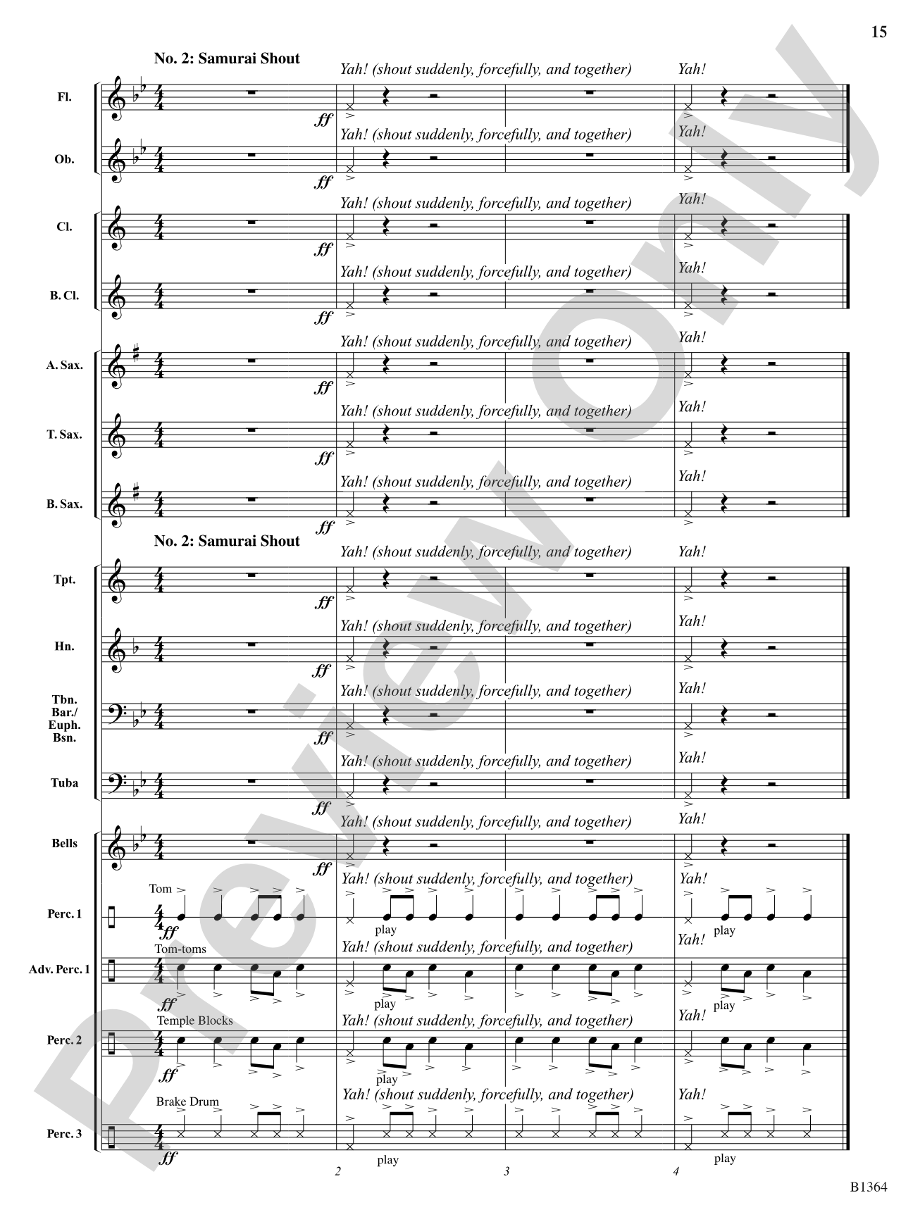 Battle of the Samurai: Concert Band Conductor Score & Parts
