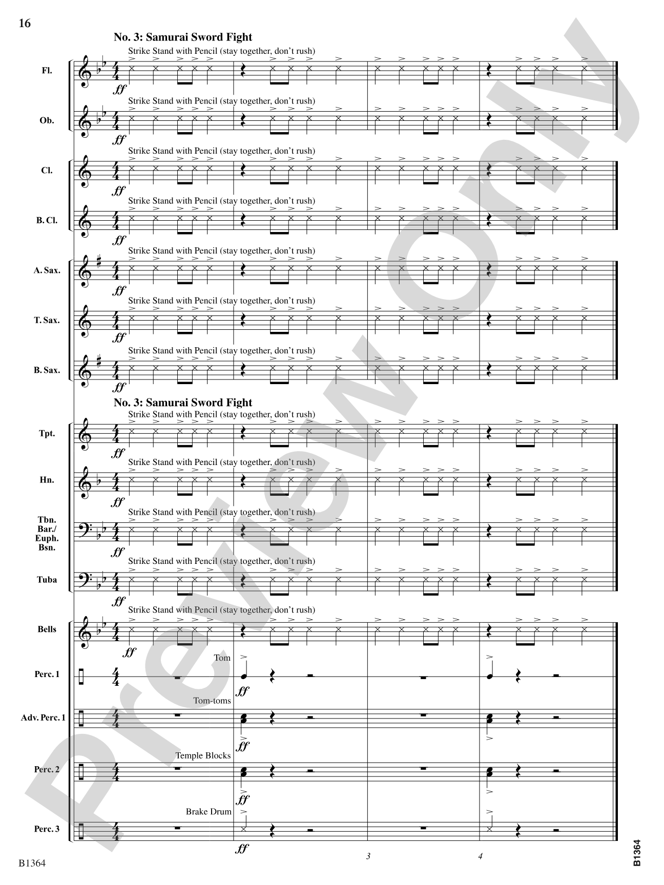 Battle of the Samurai: Concert Band Conductor Score & Parts