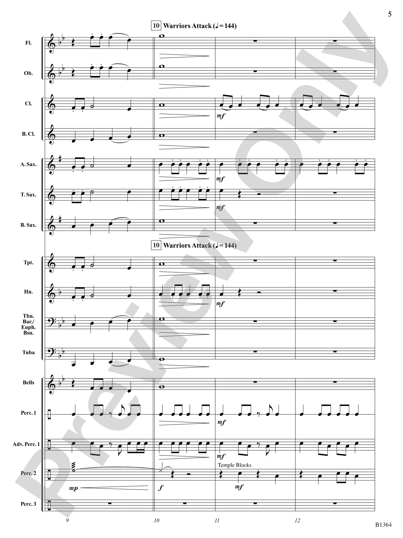Battle of the Samurai: Concert Band Conductor Score & Parts