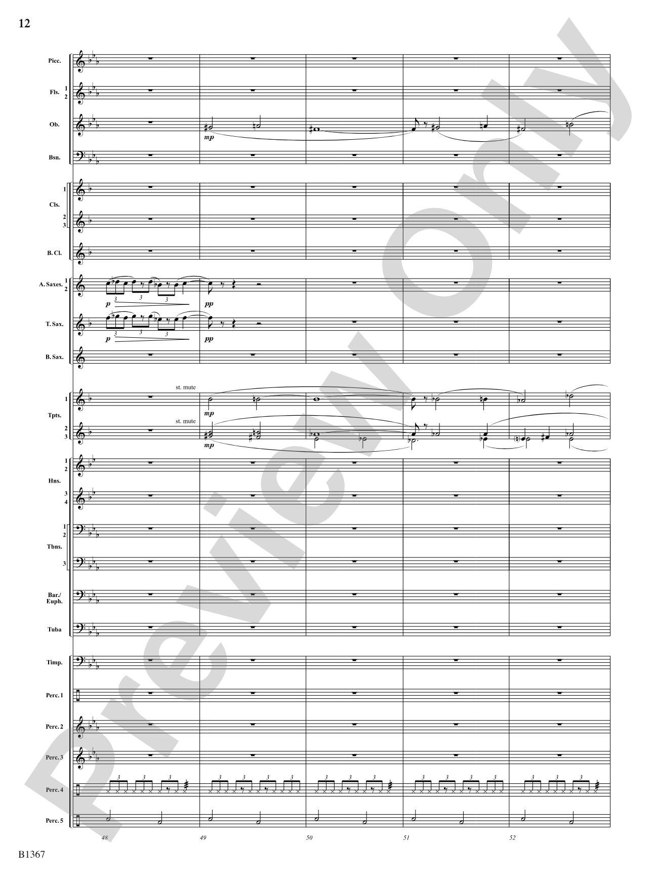 Month of the Cold Moon: Concert Band Conductor Score & Parts
