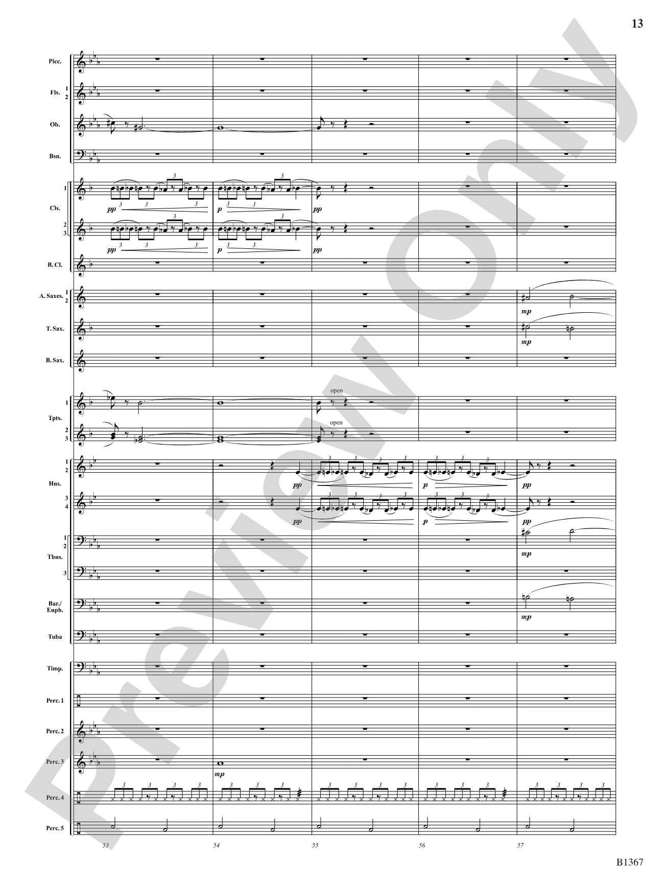 Month of the Cold Moon: Concert Band Conductor Score & Parts