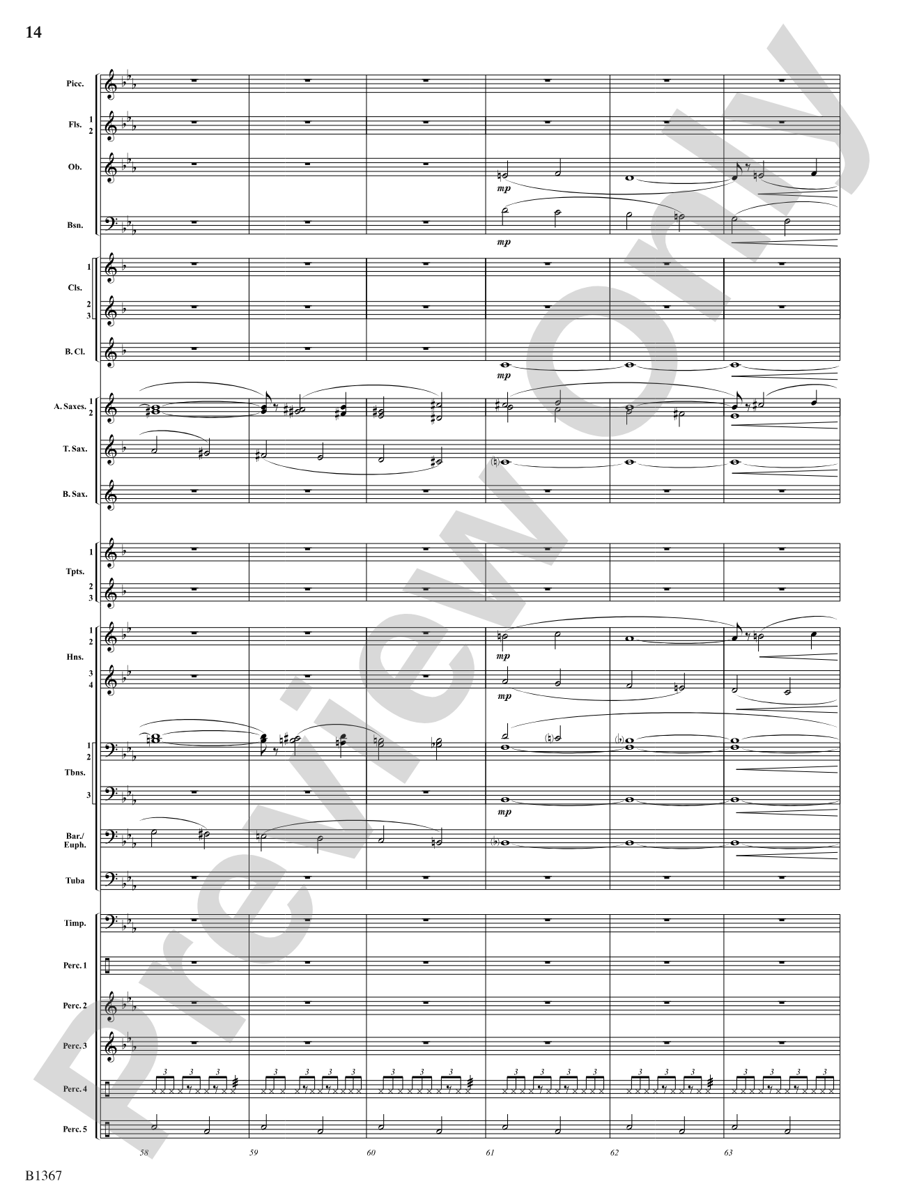 Month of the Cold Moon: Concert Band Conductor Score & Parts